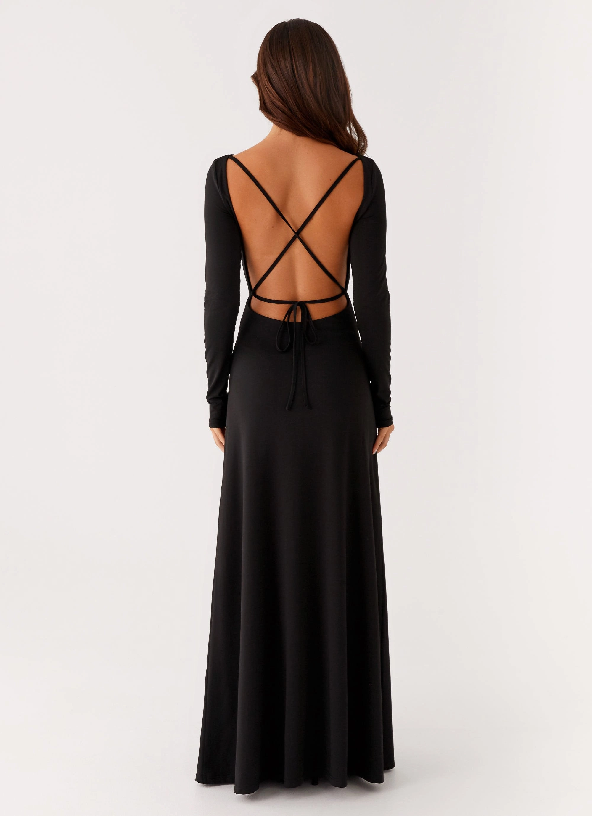 Softly Structured Peru Maxi Dress - Black