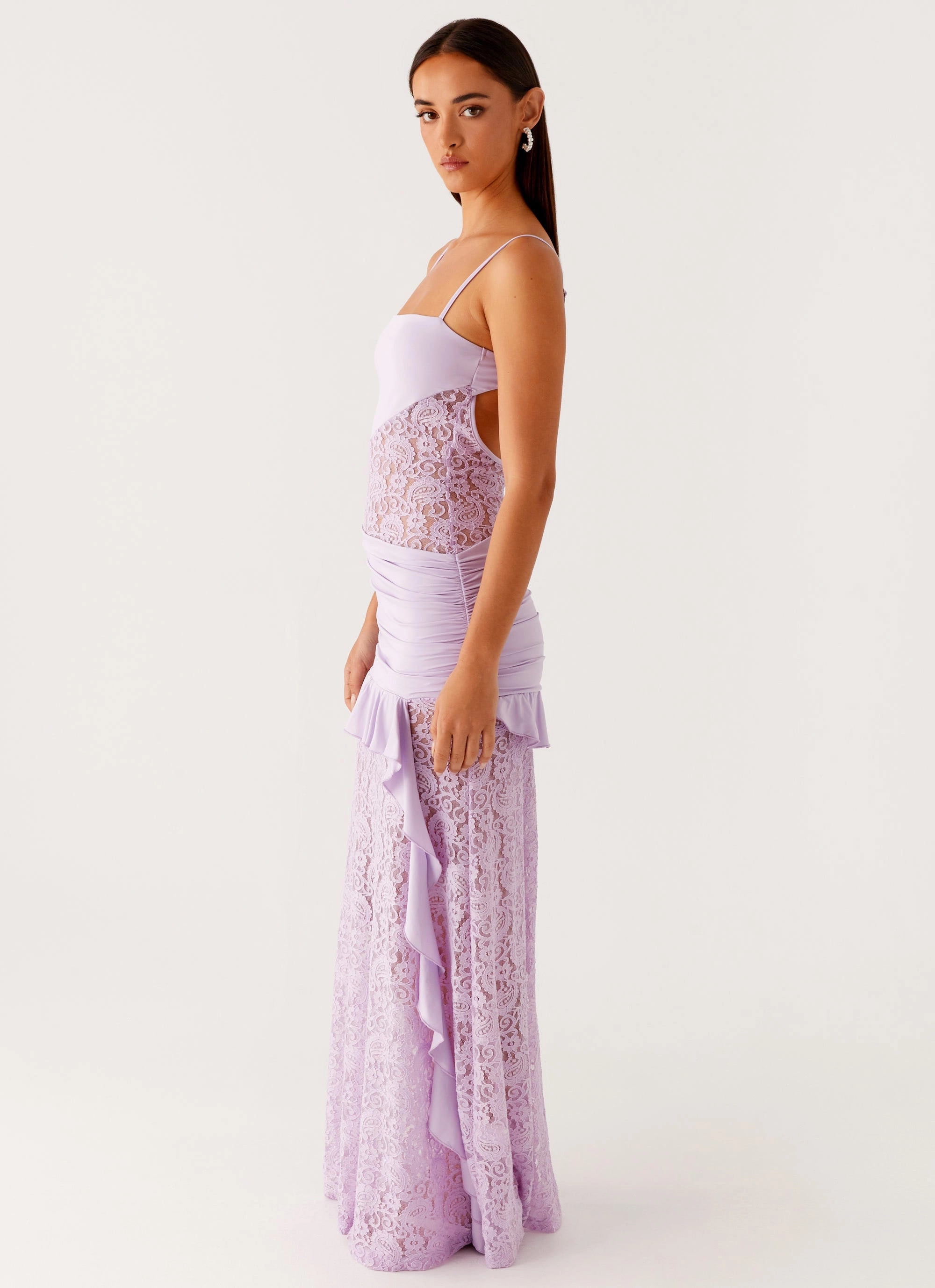 Subtle Detail Elegant Everyday New Romance Maxi Dress - Lilac