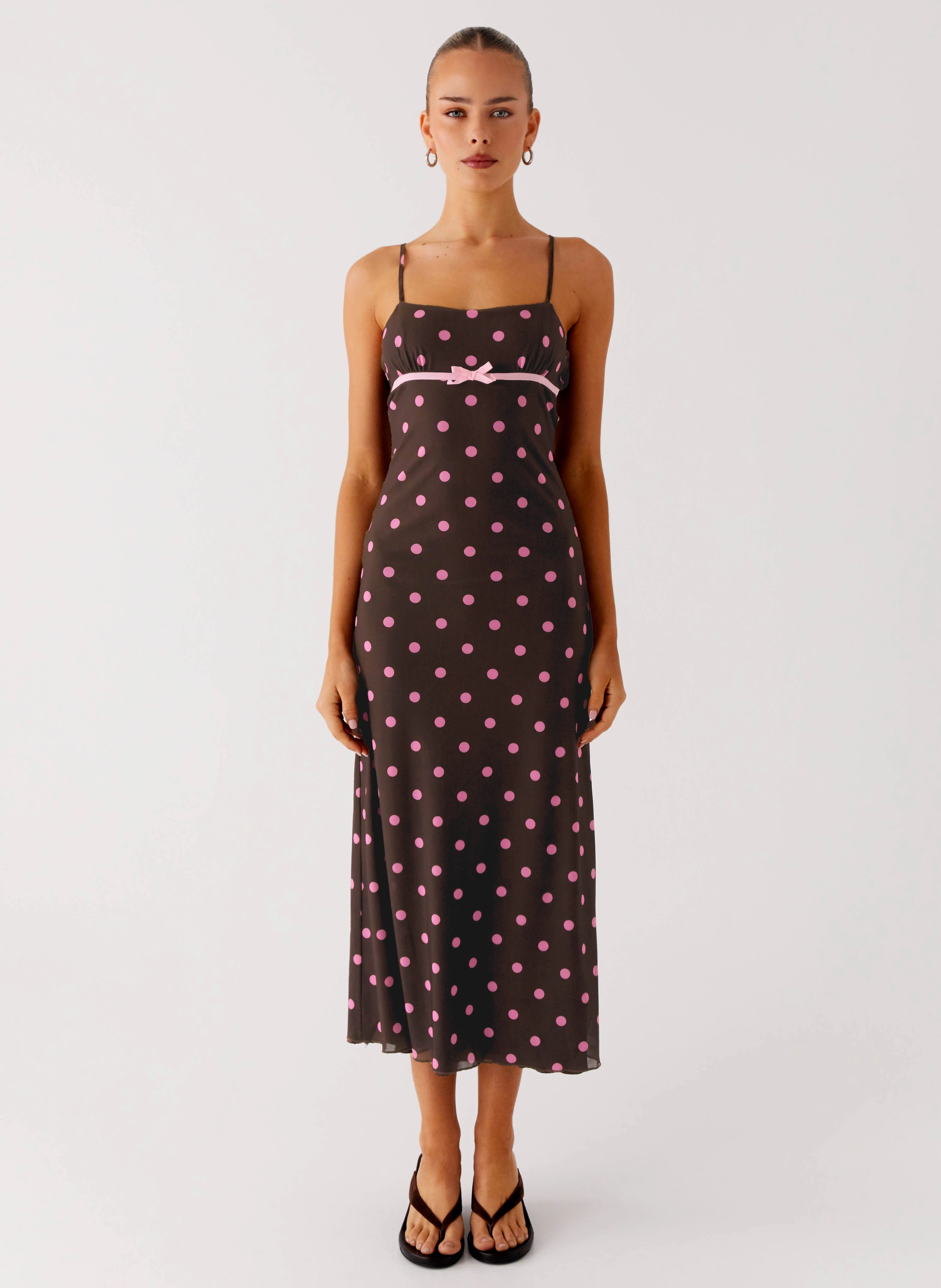 Latto Midi Dress - Chocolate Strawberry Dot Fashion Essential