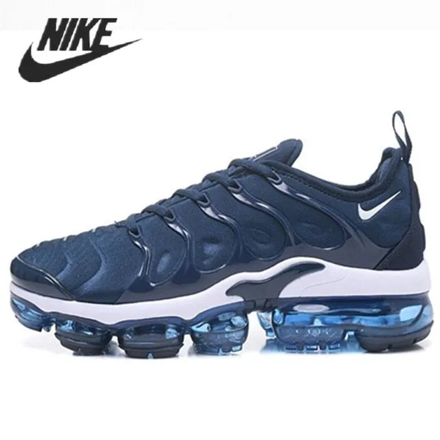 Nike- Air VaporMax Plus TN Women Men's Running Shoes Triple Black New Arrival Authentic Breathable Outdoor Sneakers 36-45