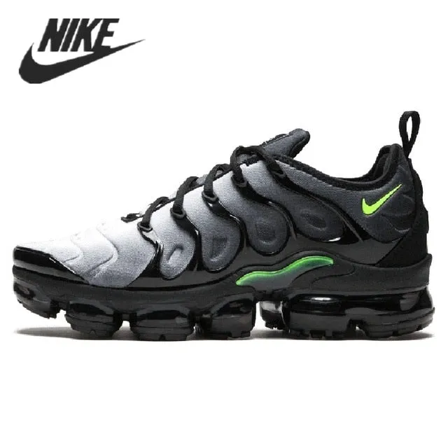 Nike- Air VaporMax Plus TN Women Men's Running Shoes Triple Black New Arrival Authentic Breathable Outdoor Sneakers 36-45