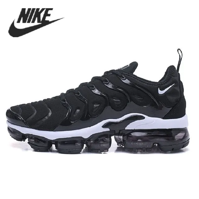 Nike- Air VaporMax Plus TN Women Men's Running Shoes Triple Black New Arrival Authentic Breathable Outdoor Sneakers 36-45