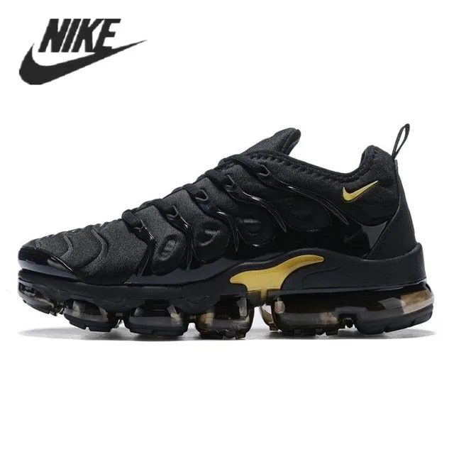 Nike- Air VaporMax Plus TN Women Men's Running Shoes Triple Black New Arrival Authentic Breathable Outdoor Sneakers 36-45