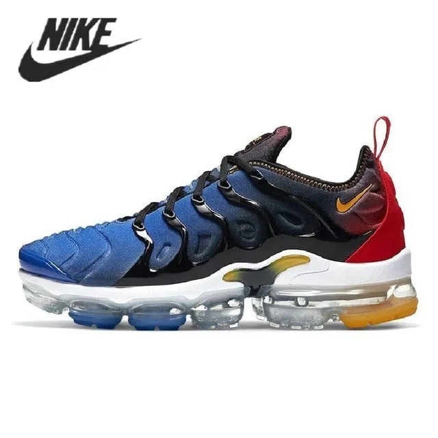 Nike- Air VaporMax Plus TN Women Men's Running Shoes Triple Black New Arrival Authentic Breathable Outdoor Sneakers 36-45