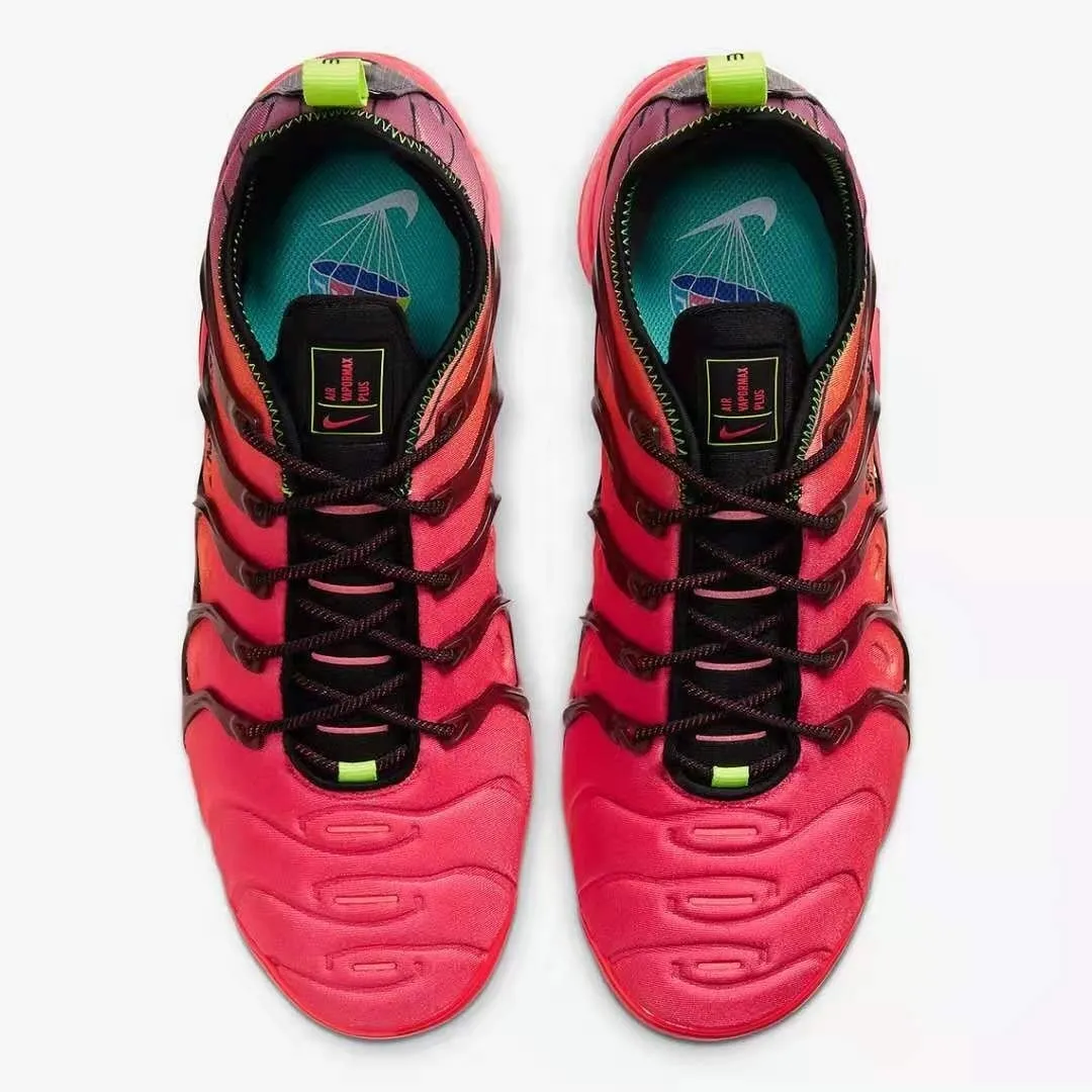 Nike- Air VaporMax Plus TN Women Men's Running Shoes Triple Black New Arrival Authentic Breathable Outdoor Sneakers 36-45
