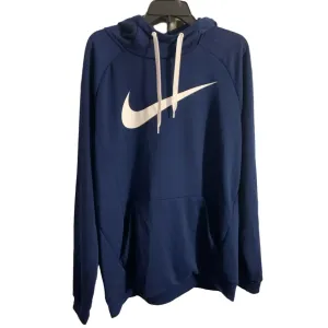 Nike Dry Dri Fit Men's Training Pullover Hoodie Blue White Size Large