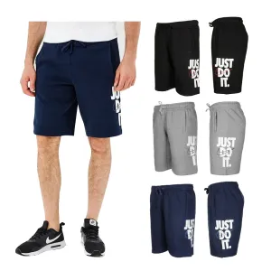 Nike Men's Just Do It Graphic Logo Gym Fleece Active Workout Knee Length Shorts