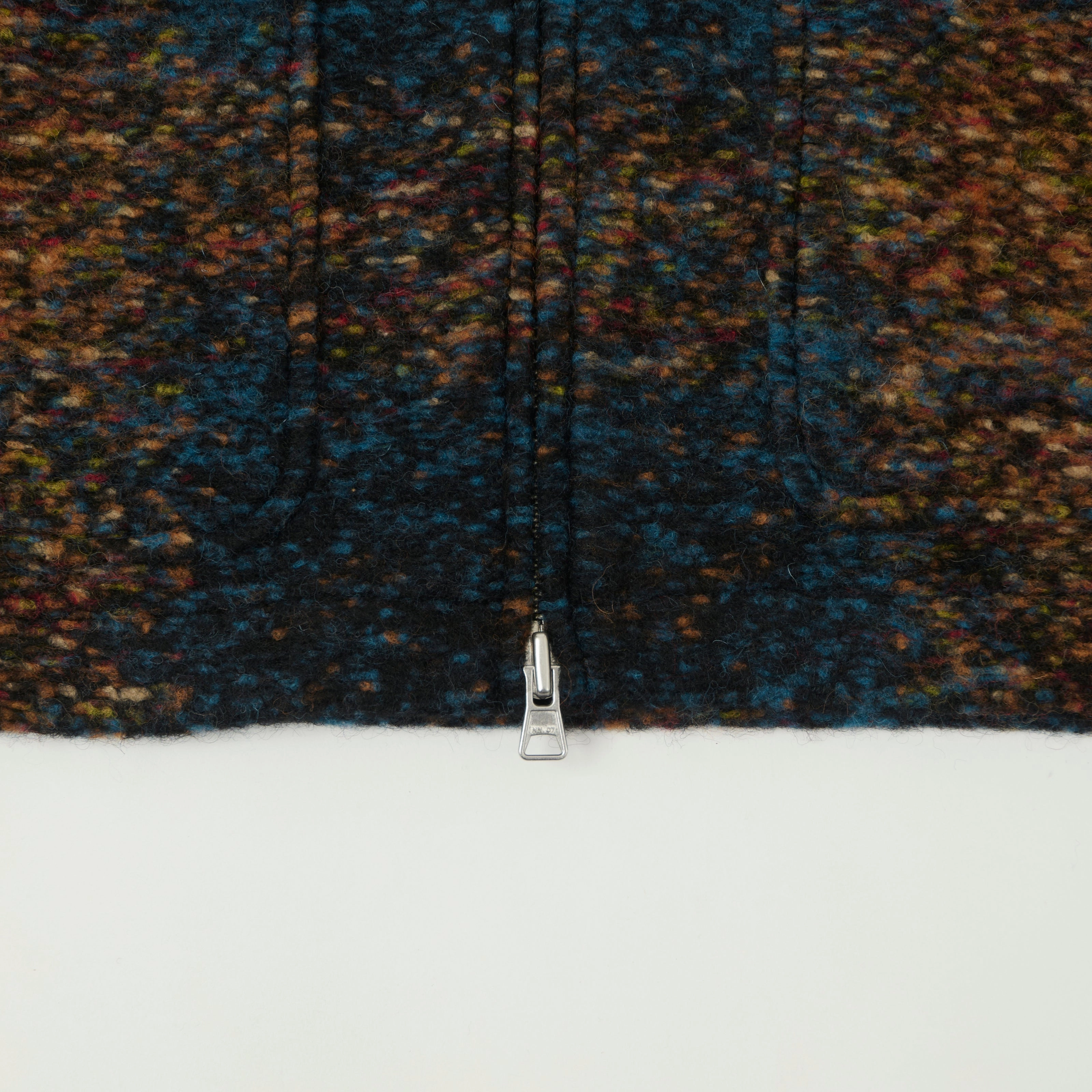 NN07 'Gael' Wool Jacket - Blue Jacquard