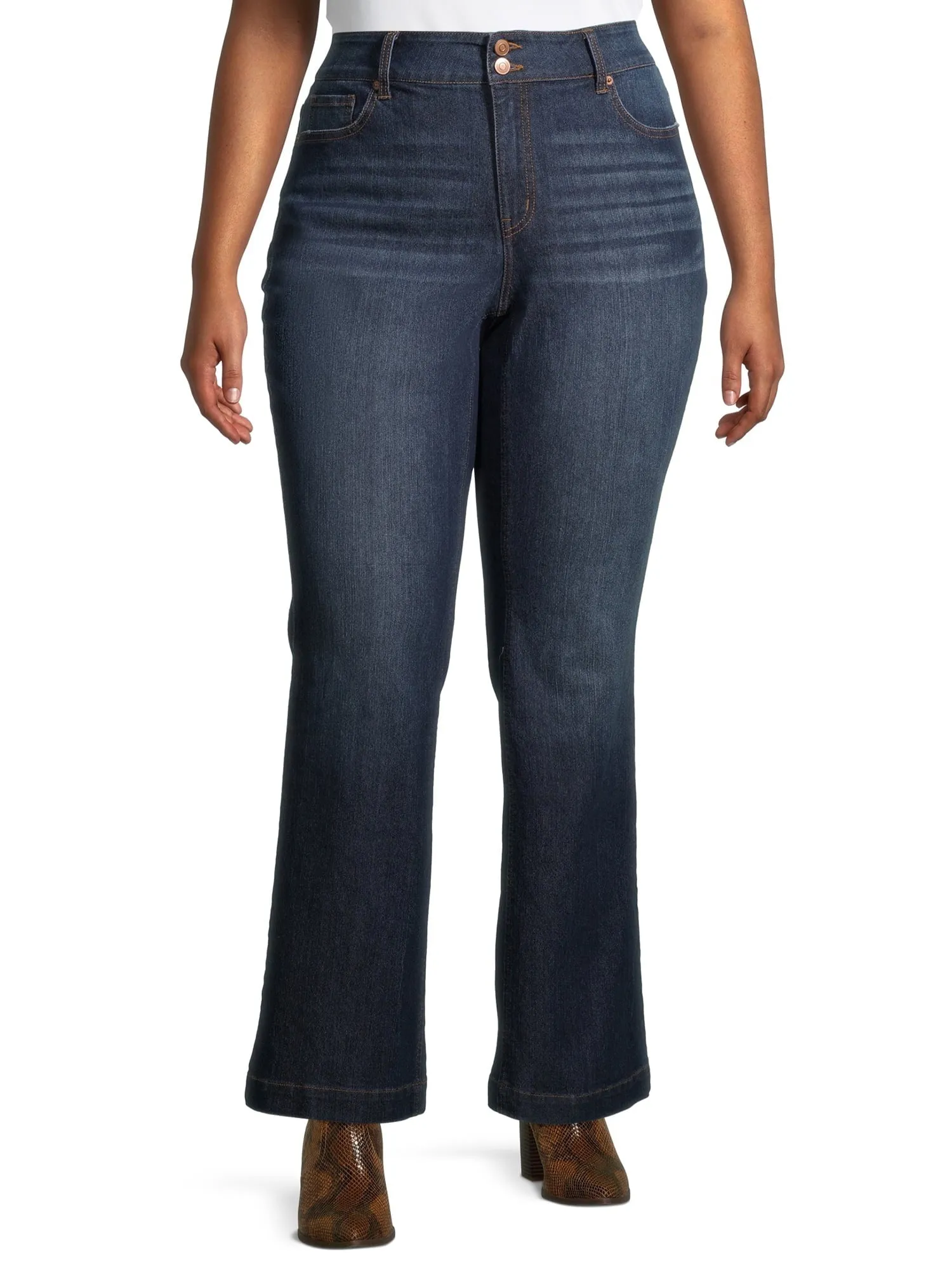 No Boundaries Juniors' Plus Size Bootcut Jeans