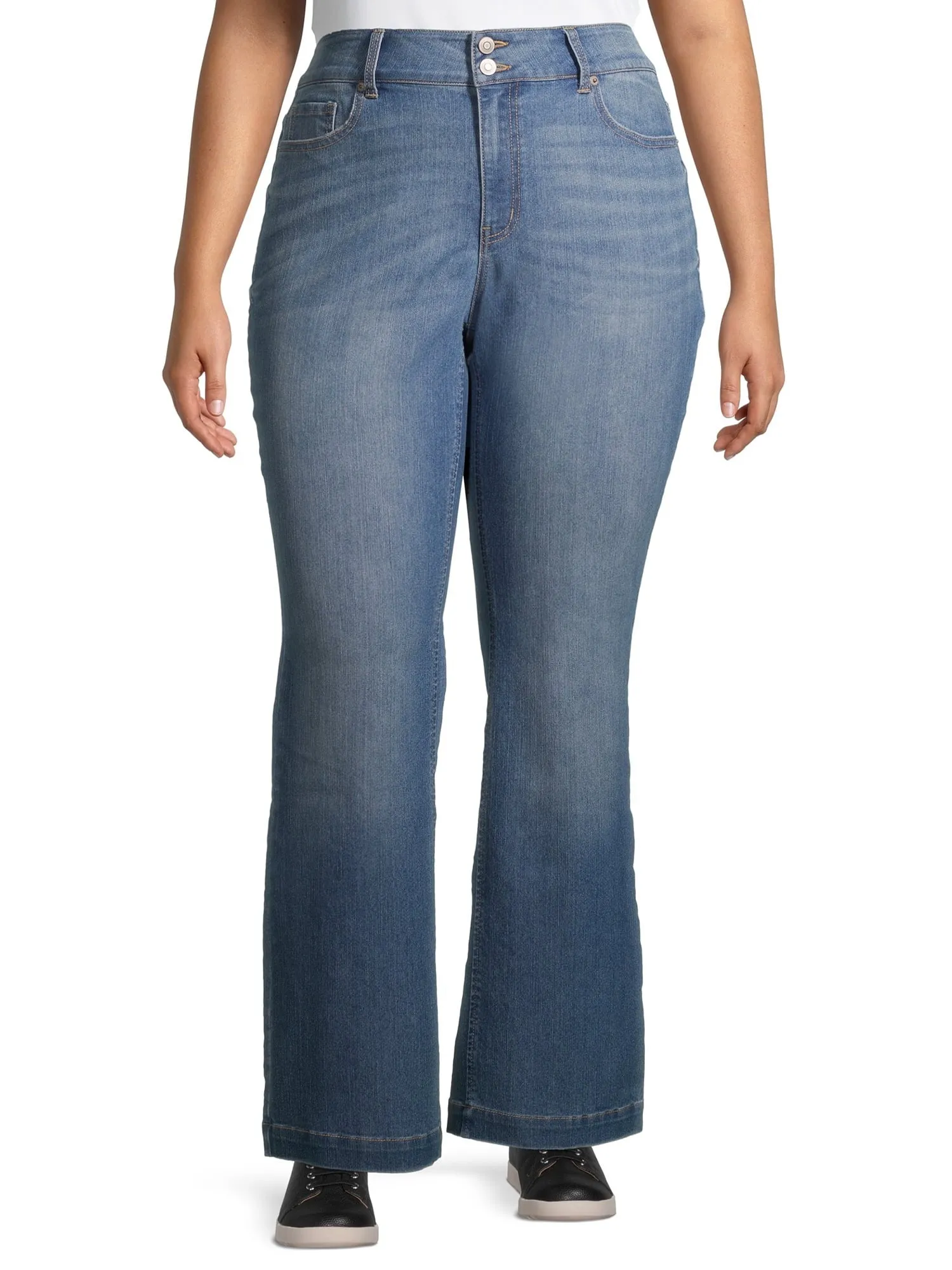 No Boundaries Juniors' Plus Size Bootcut Jeans
