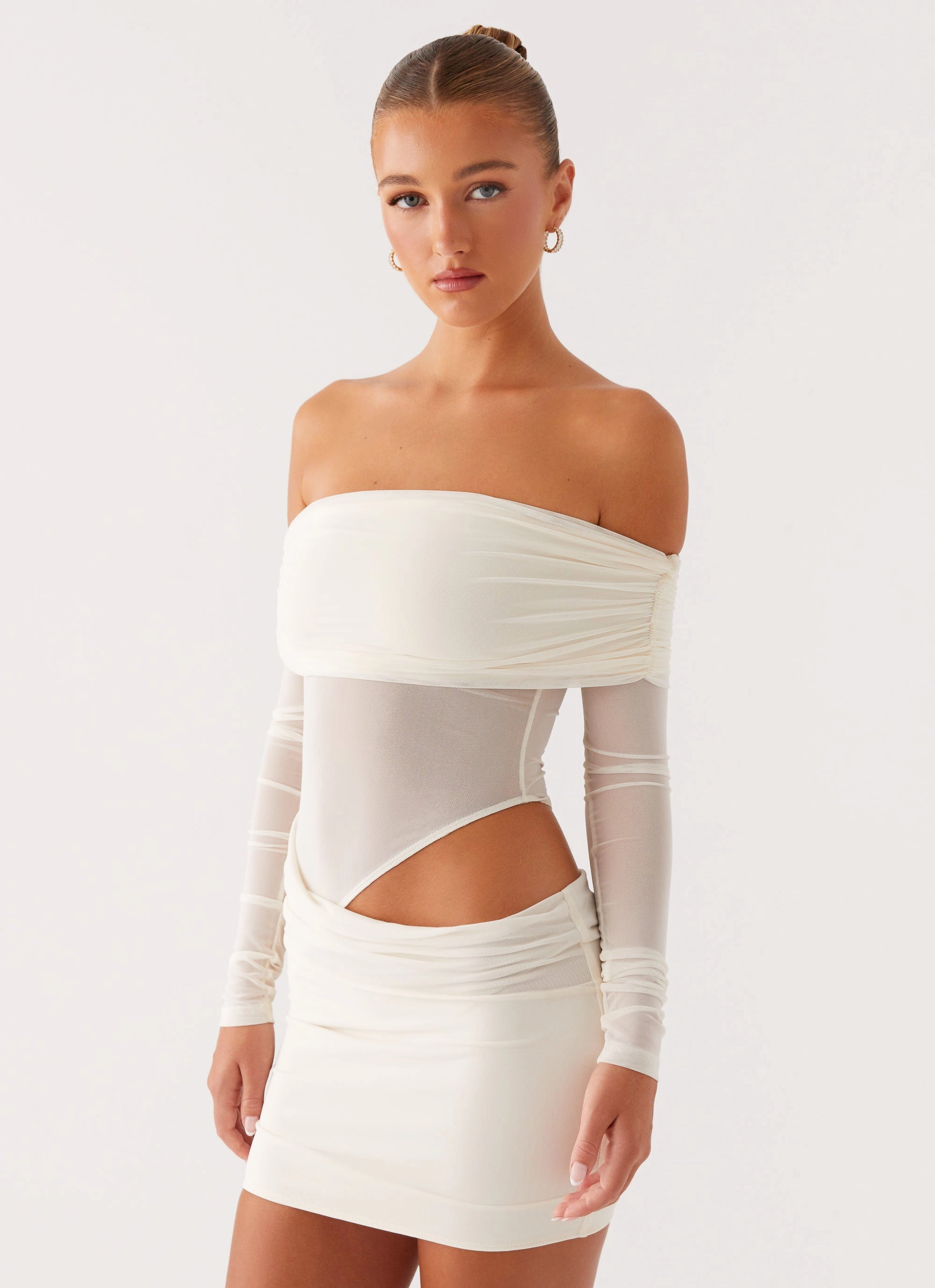 No Doubt Mini Dress - Ivory Sharp Design