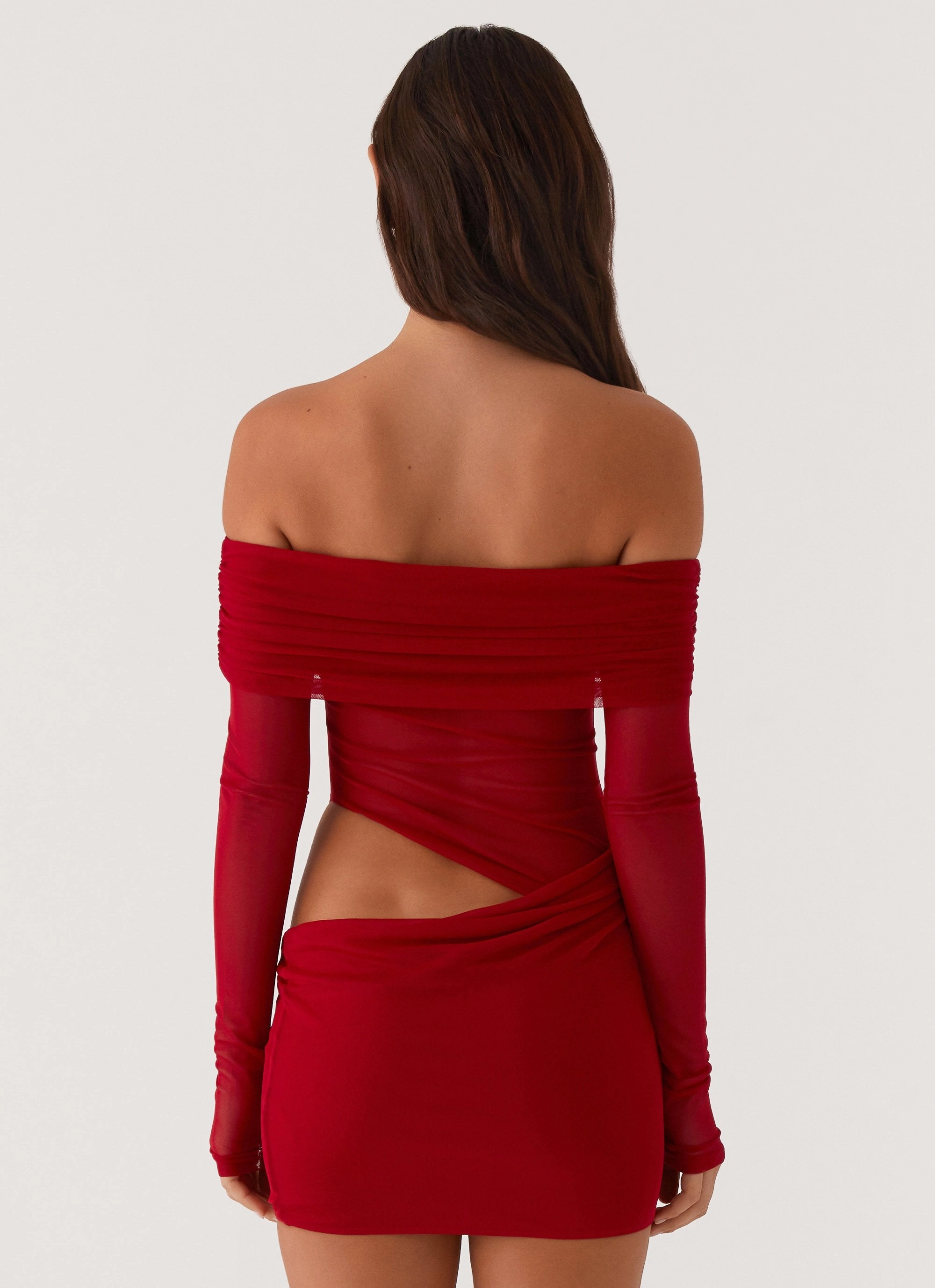 No Doubt Mini Dress - Red Glamorous look Seasonal Must-Have