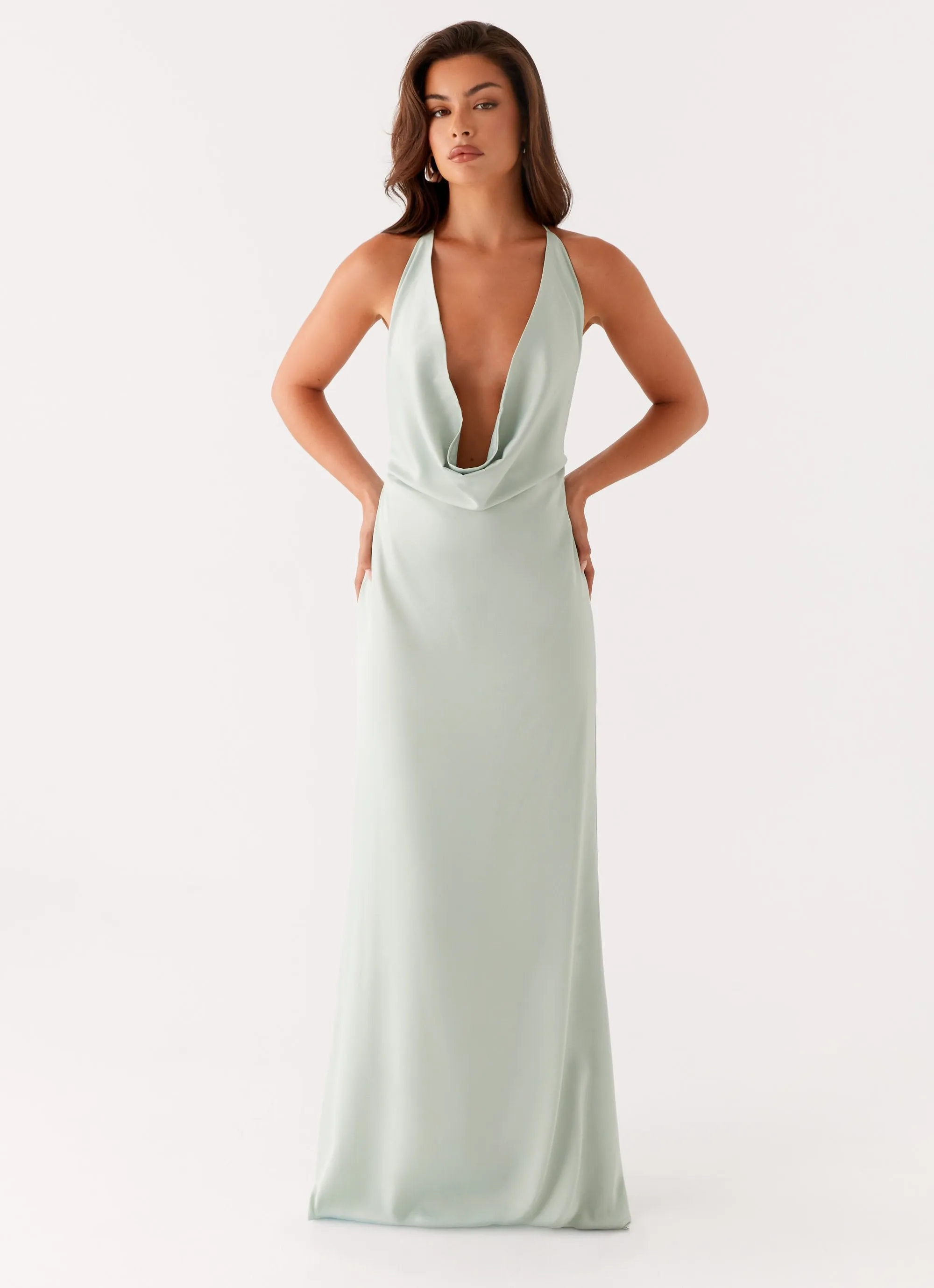 Noemi Maxi Dress - Sage Wardrobe Must-Have stain resistant coating