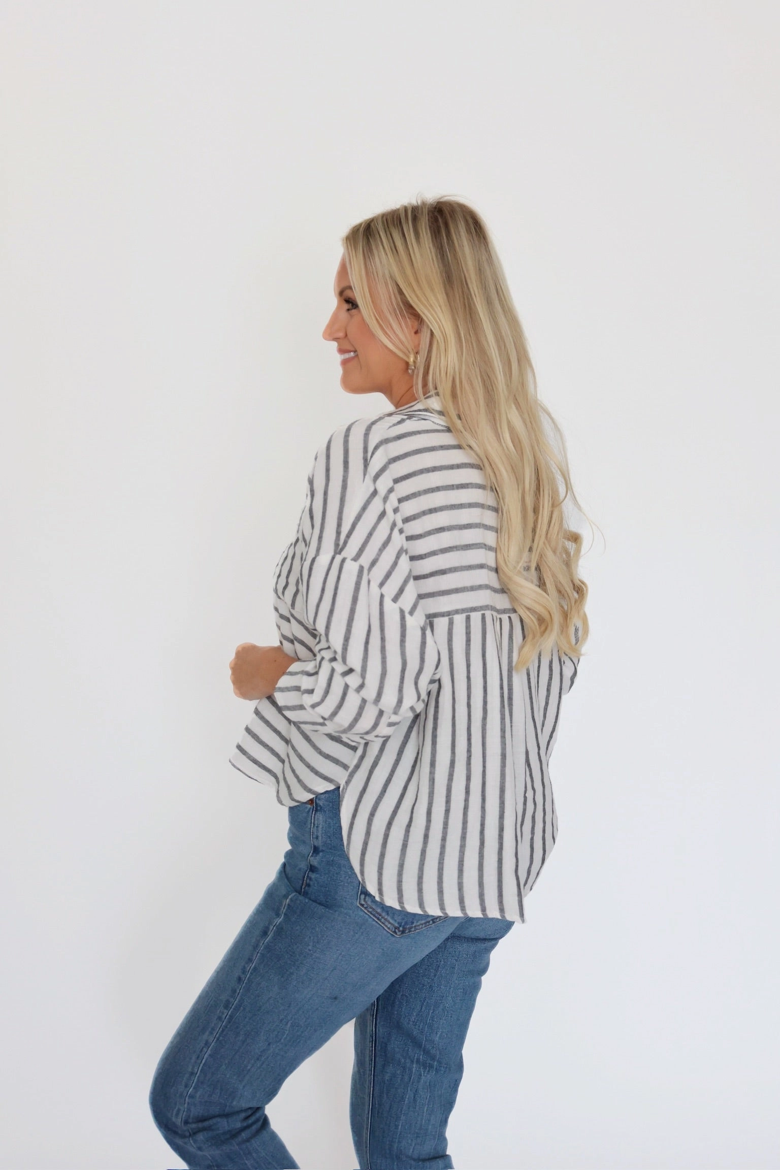 MicrofiberTech HeatPressedLogos Brandi Stripe Shirt