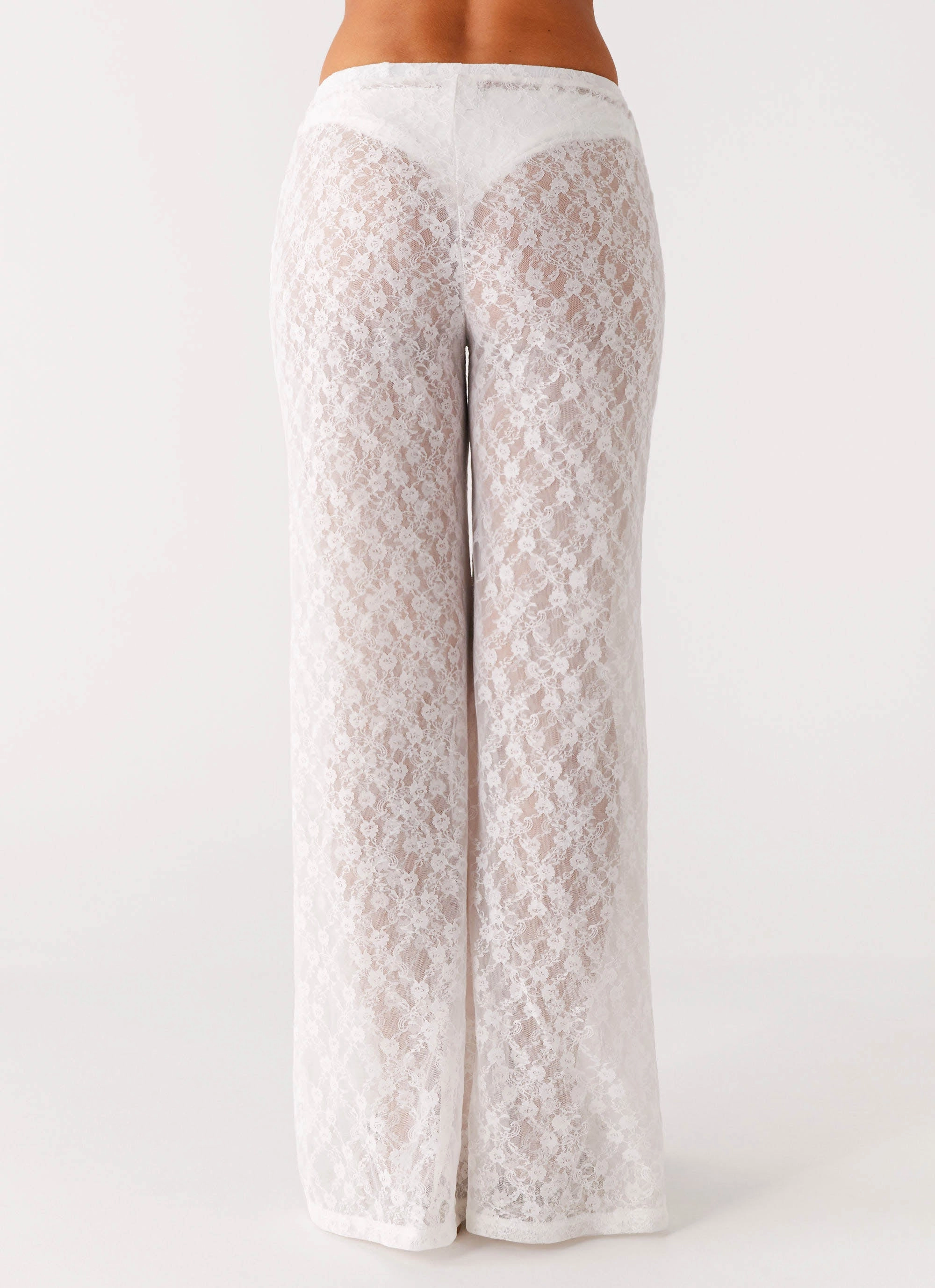 Boho chic Matcha Lace Pants - White