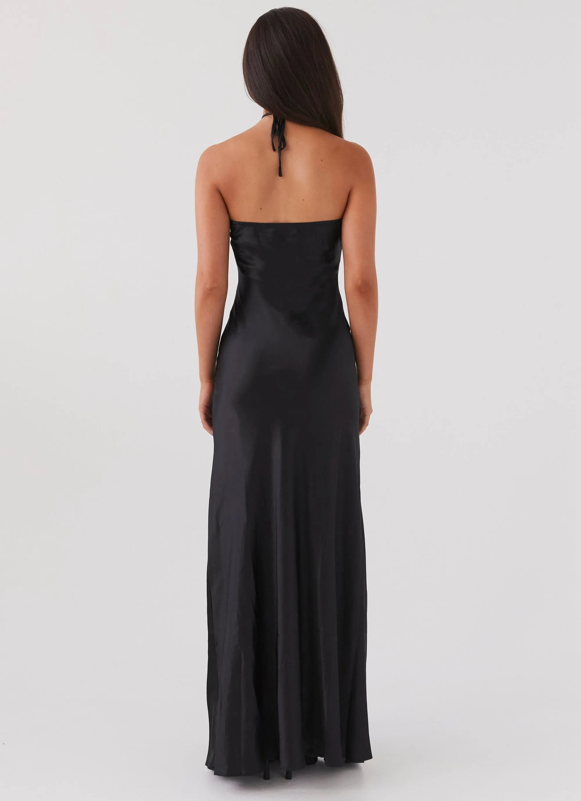 Fashion Forward handmade touch Noir Symphony Maxi Dress - Black