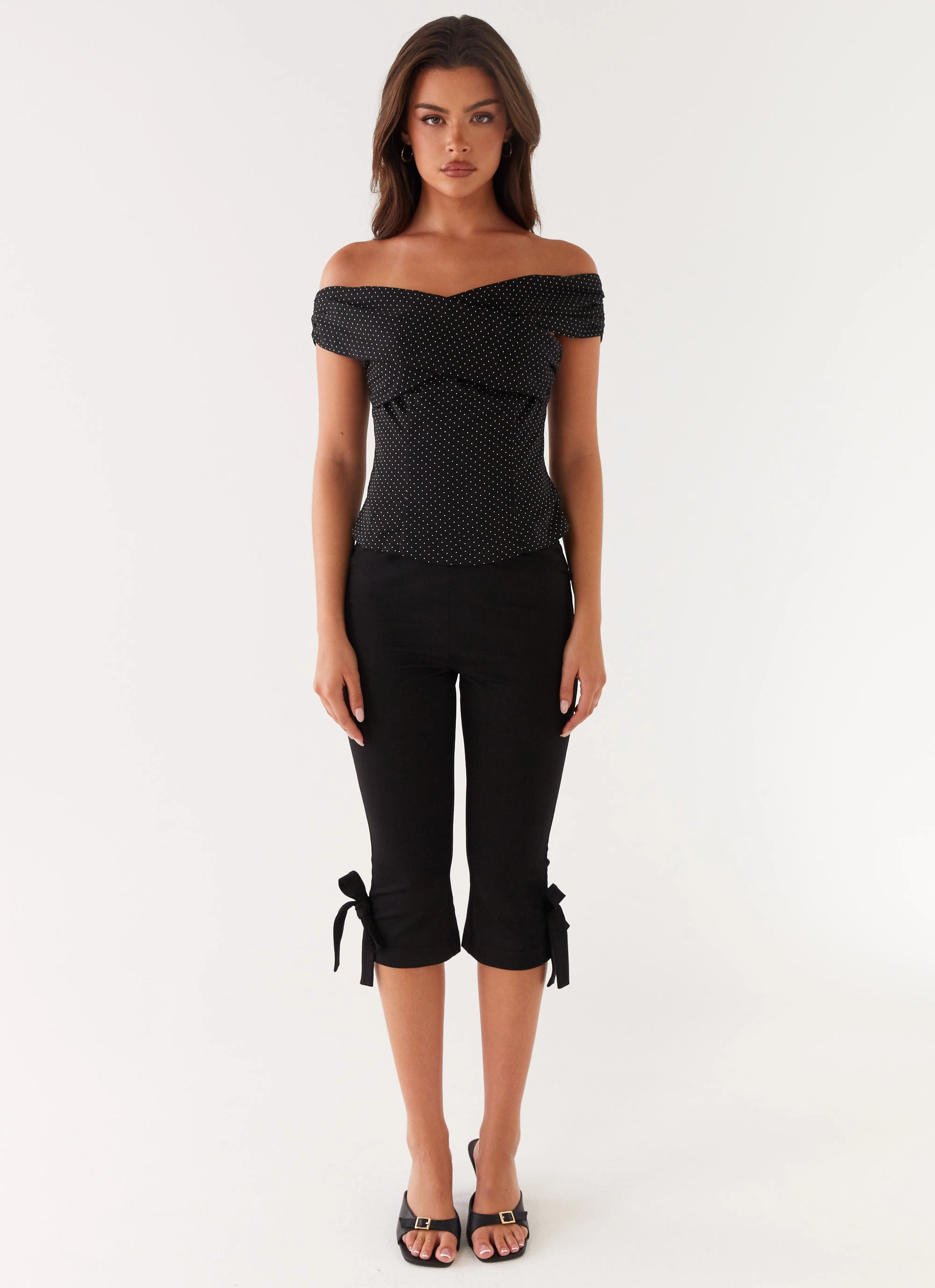 Eco Conscious Packaging Hypoallergenic Inner Layer Tamera Top - Black Polka Dot