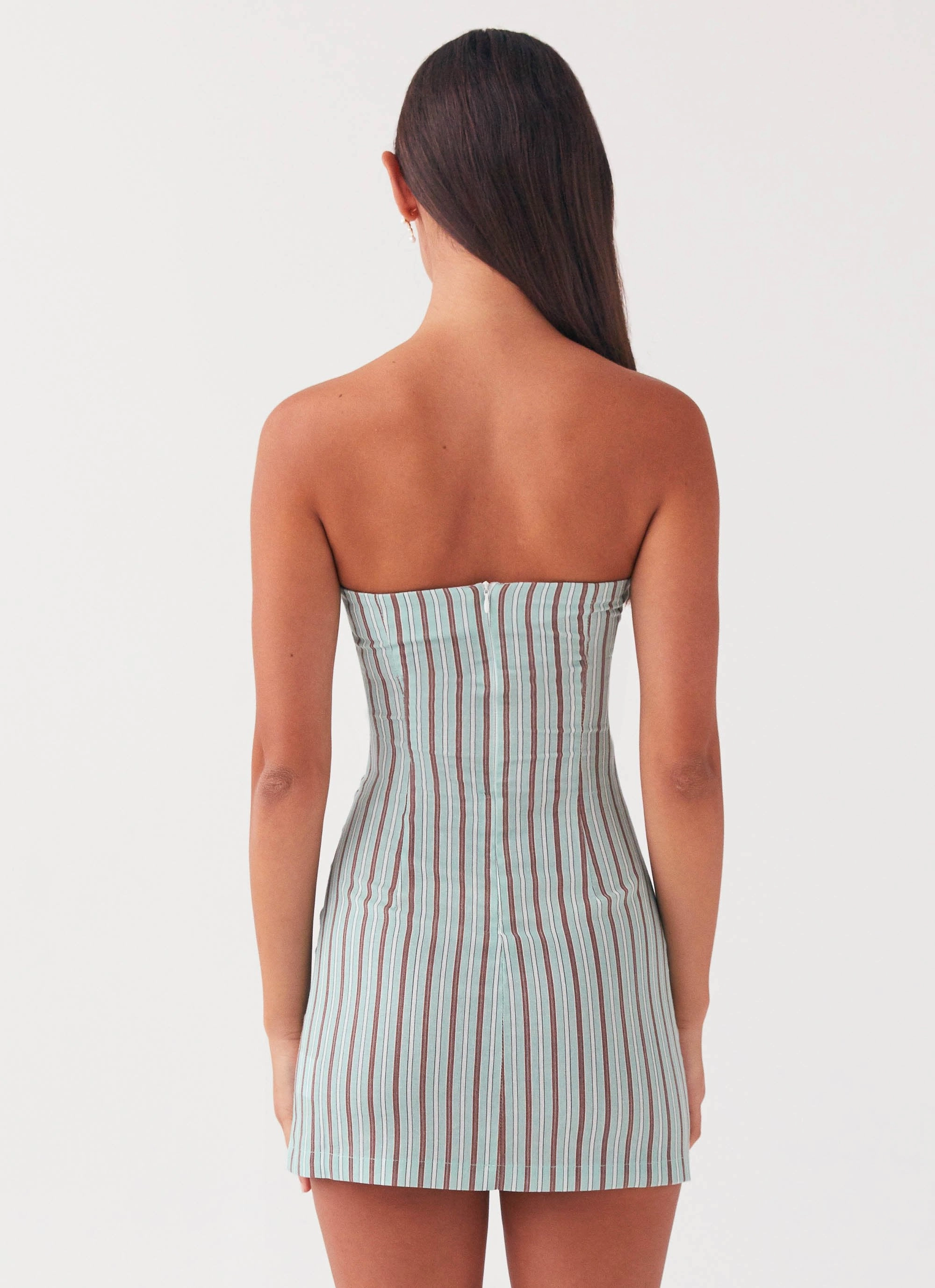 Perfect For Work Noline Linen Mini Dress - Coastal Stripe