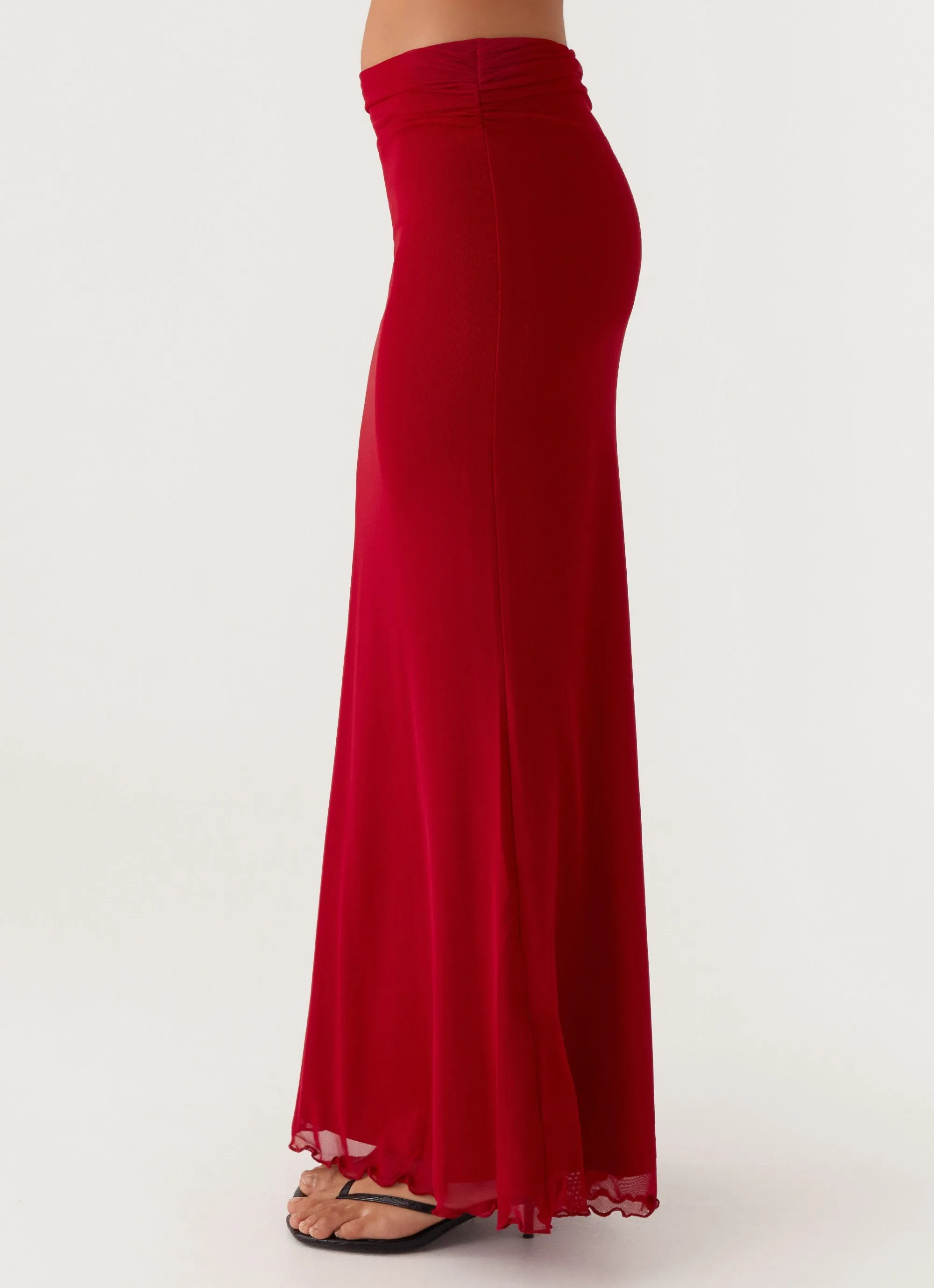 Wardrobe Hero Rayne Maxi Skirt - Red
