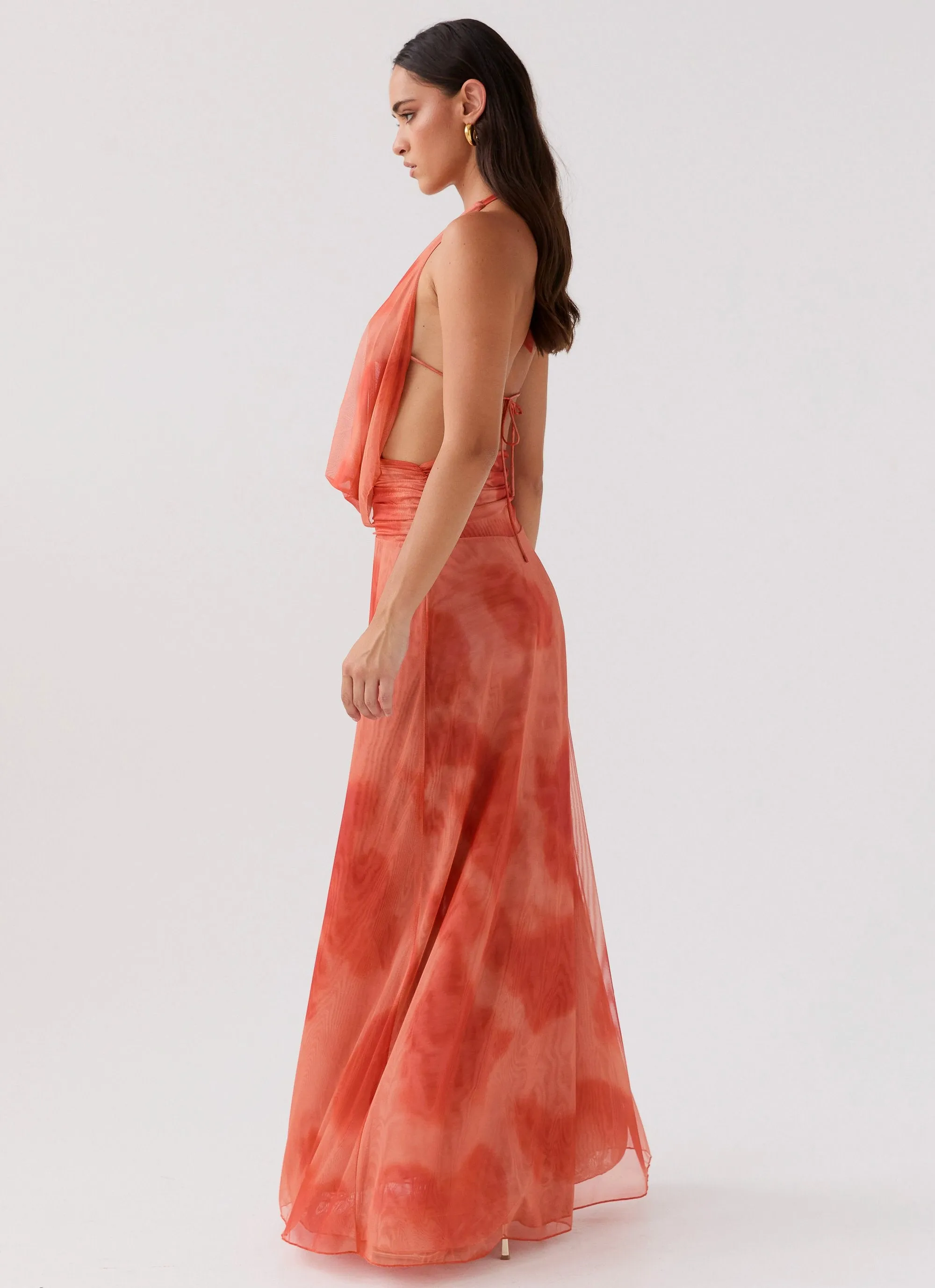 Elysia Chiffon Maxi Dress - Fiery Fusion Business casual