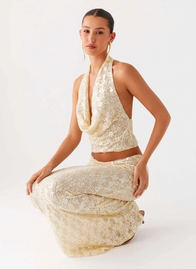 Non Restrictive Fit Bling It On Cowl Top - Ivory Bling It On Cowl Top - Ivory Temperature Regulating Fill