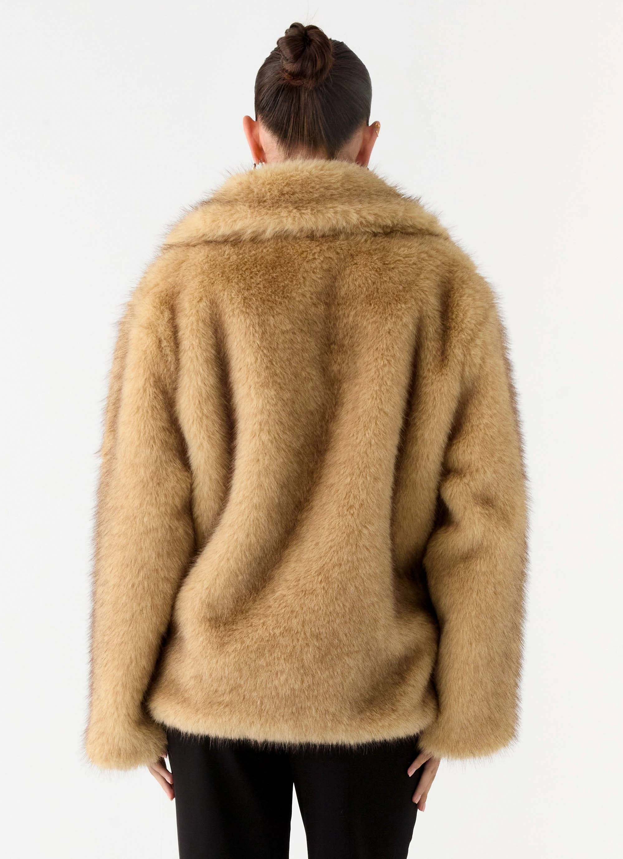 Milika Fur Coat - Beige MoistureWicking Technology Extra Layer Piece