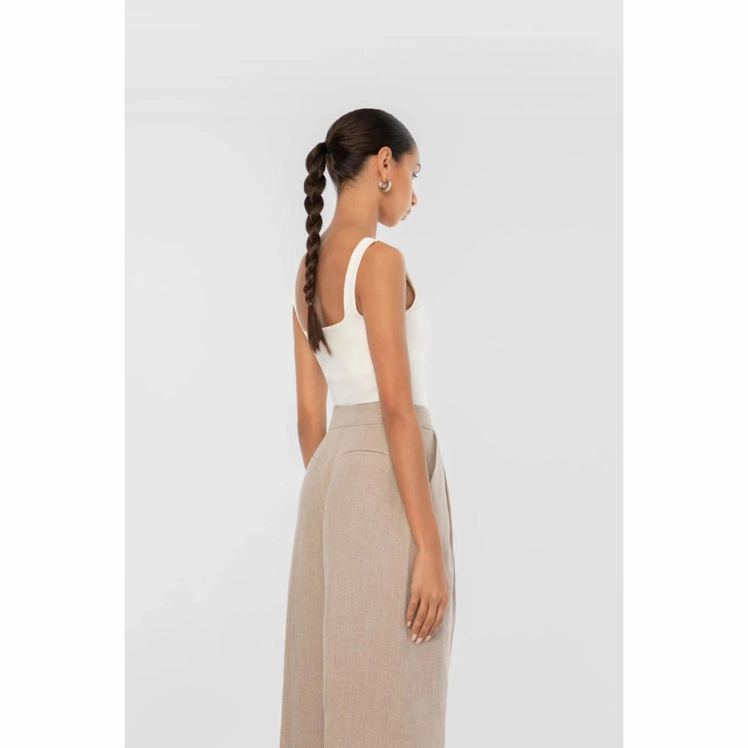 DAL THE LABEL Essential Bodysuit, Ivory Multi-way wear Relaxed Lines