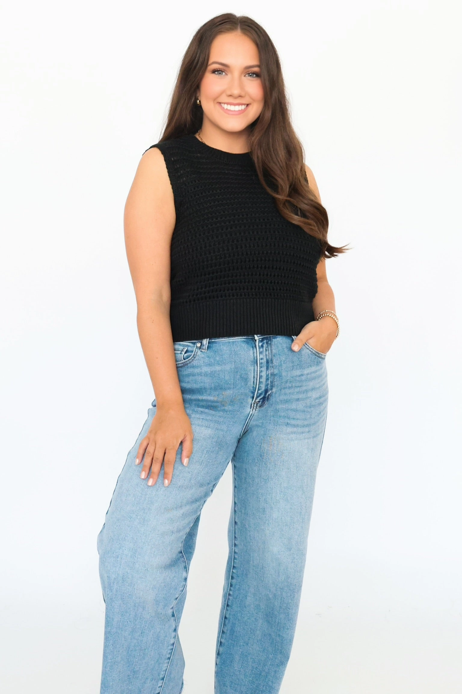 Sal Sweater Tank (FINAL SALE) BrushedInnerSurface Simple Shirt