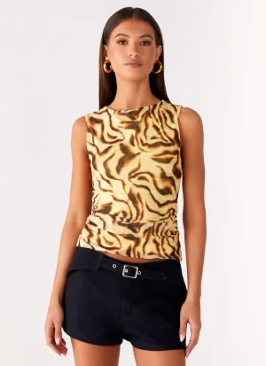 DurableBlend On Read Tank Top - Yellow Zebra