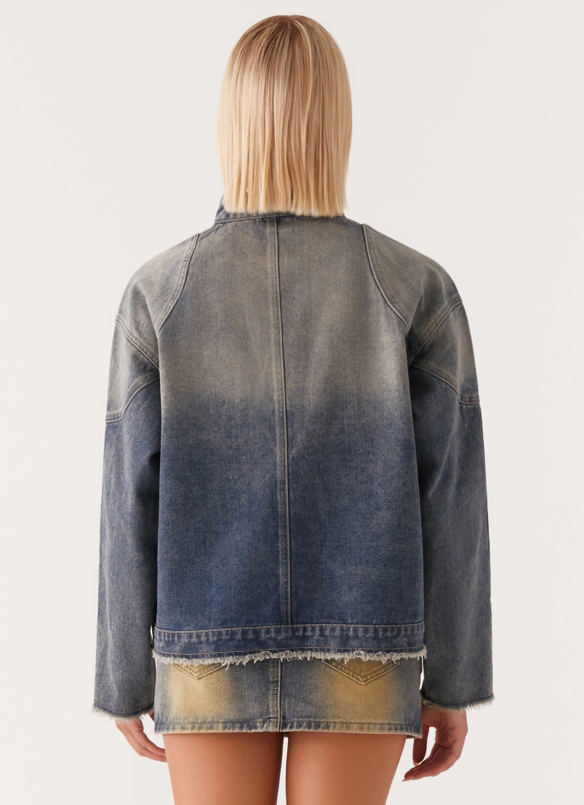 Not Like Us Denim Jacket - Vintage Double Stitch Seams