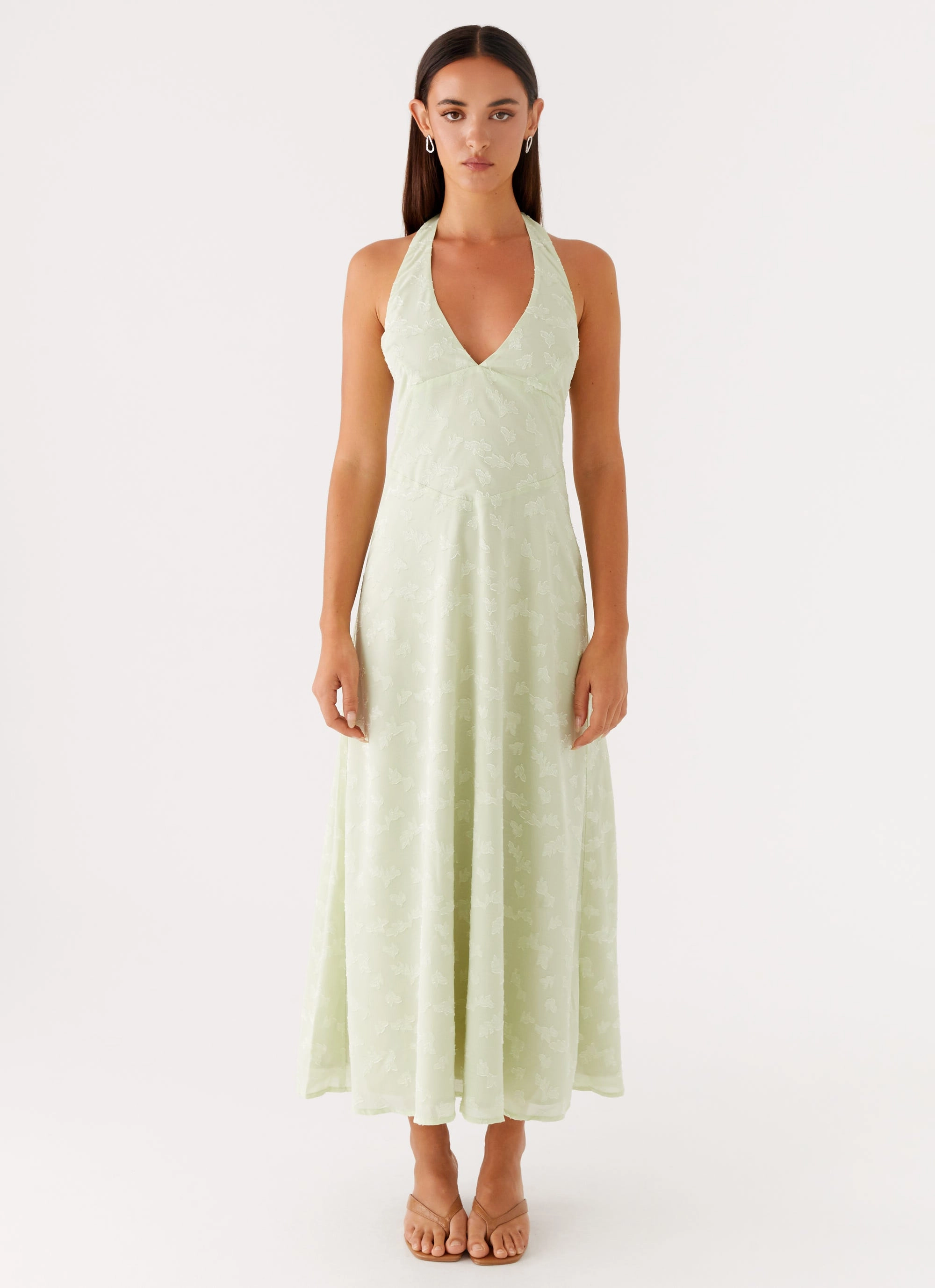Francesca Midi Dress - Sage Elegant Wearable Light Base