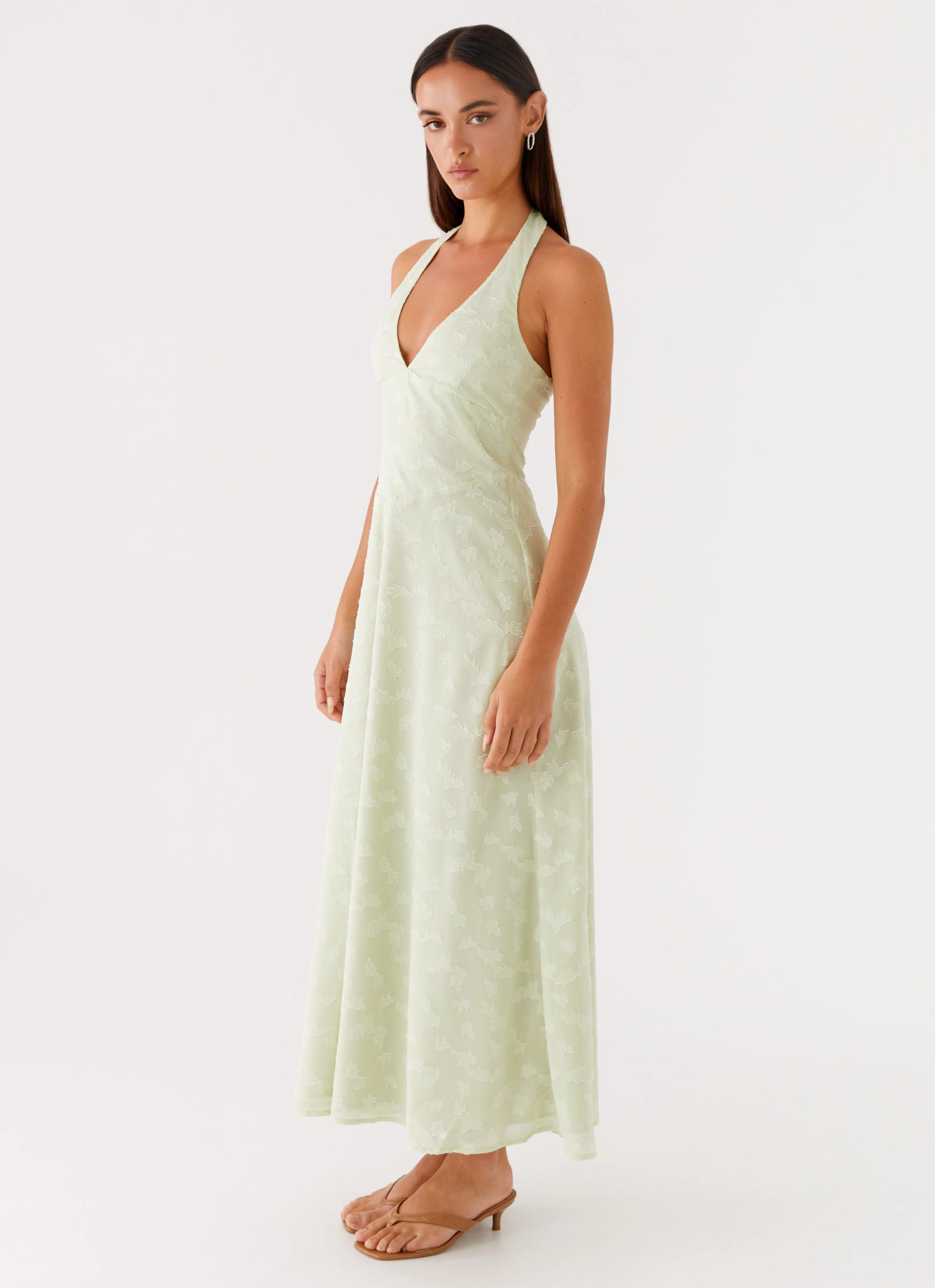 Francesca Midi Dress - Sage Silky Drape Simple Ease