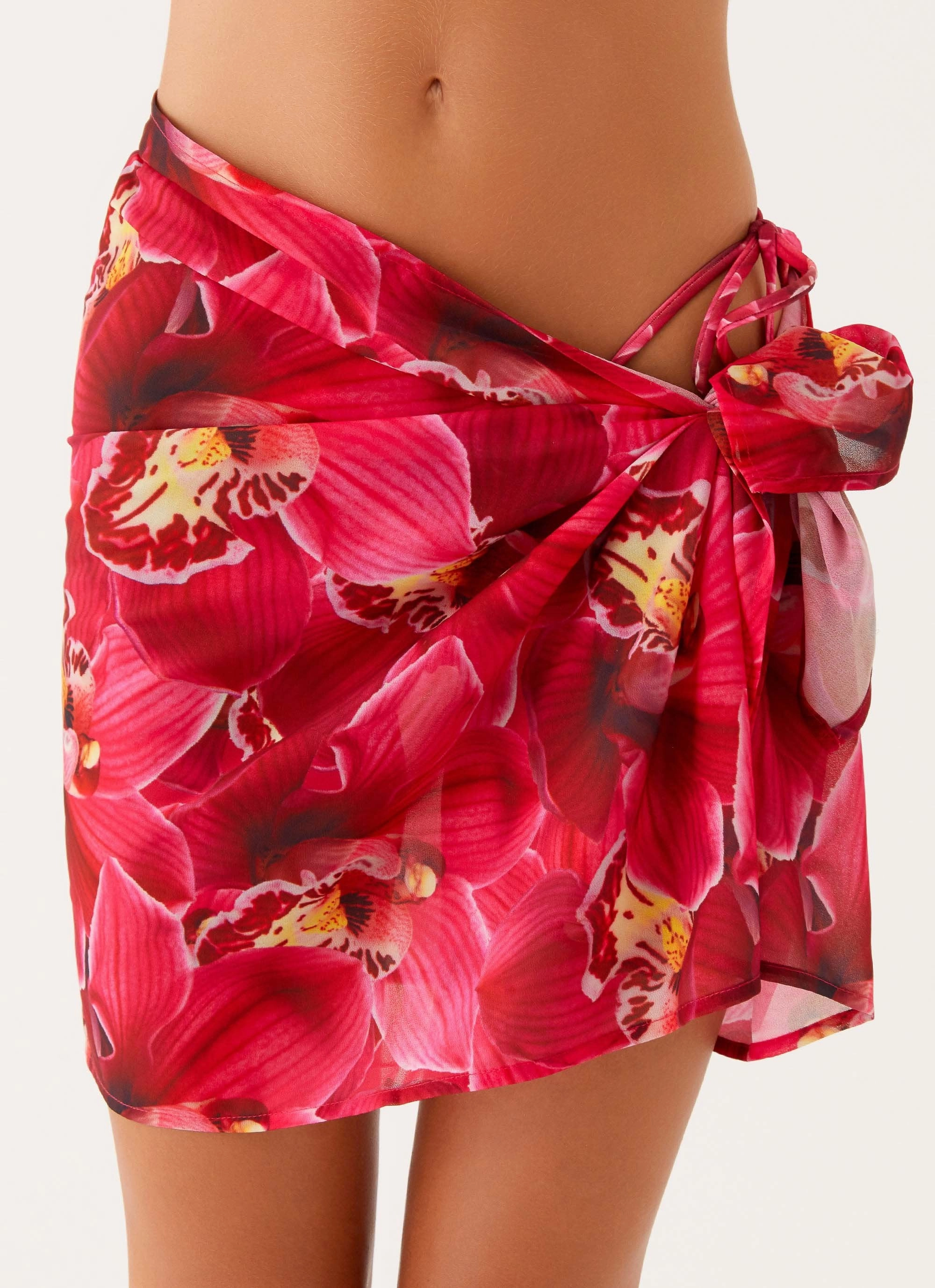 Flattering-Cut Ocean Is Calling Mini Sarong - Orchid Pink