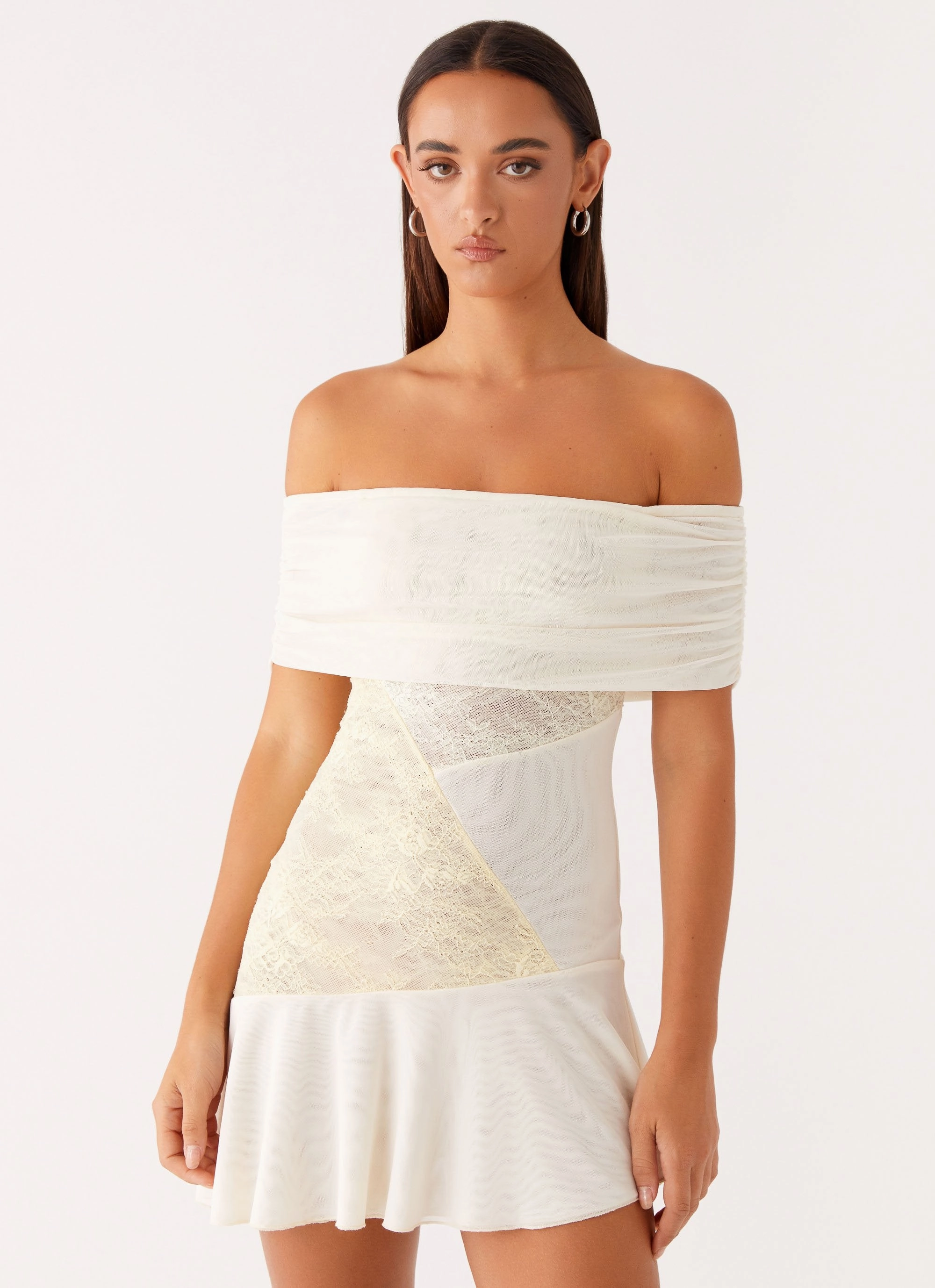 Low-Waist Ocean Road Mini Dress - Yellow