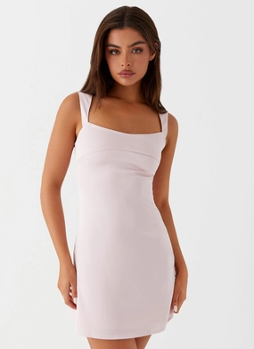 Classic Touch Breezy Comfort Odette Satin Mini Dress - Pink