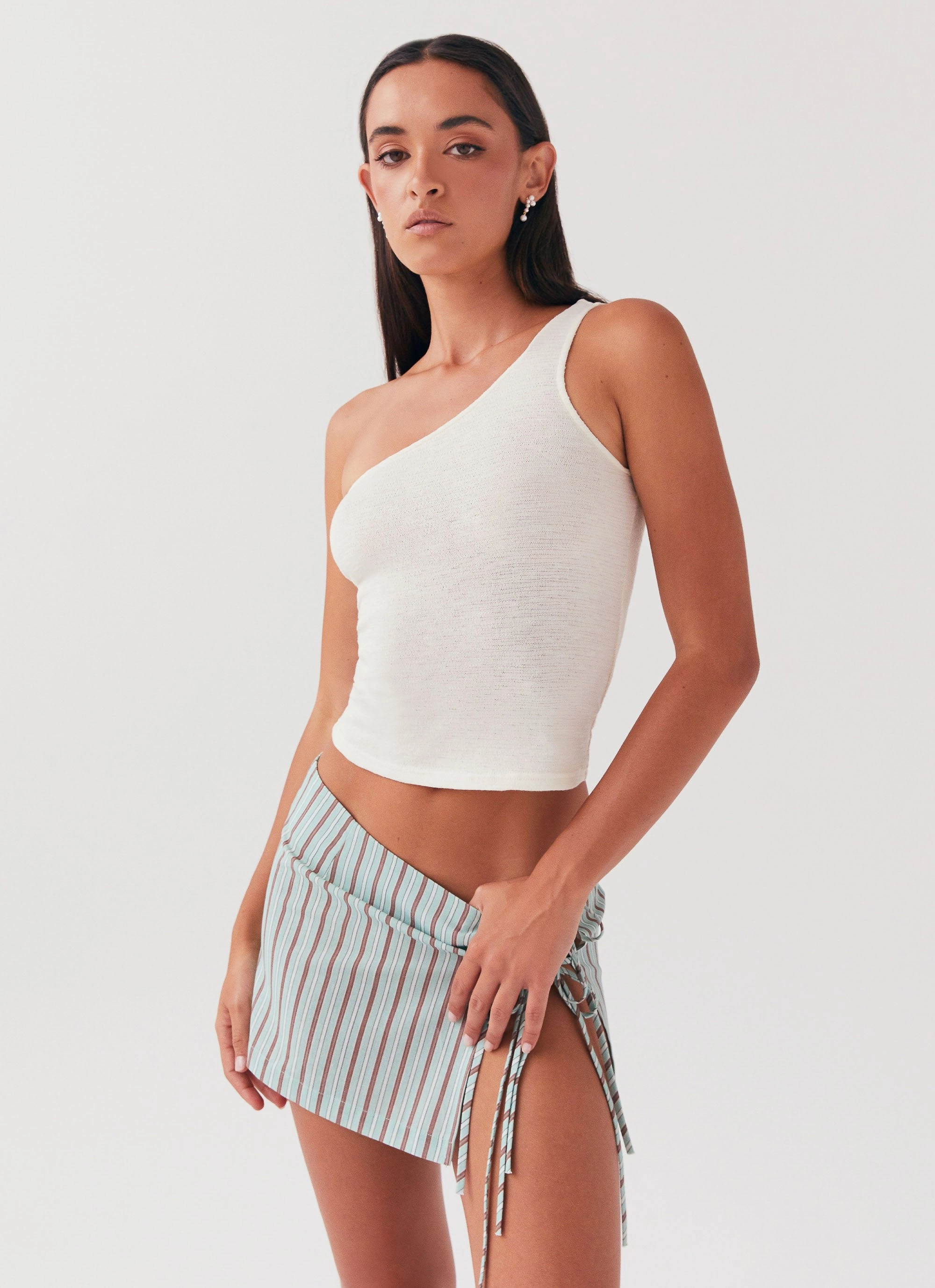 Summer Retreat Mini Skirt - Coastal Stripe PFC Free Treatment