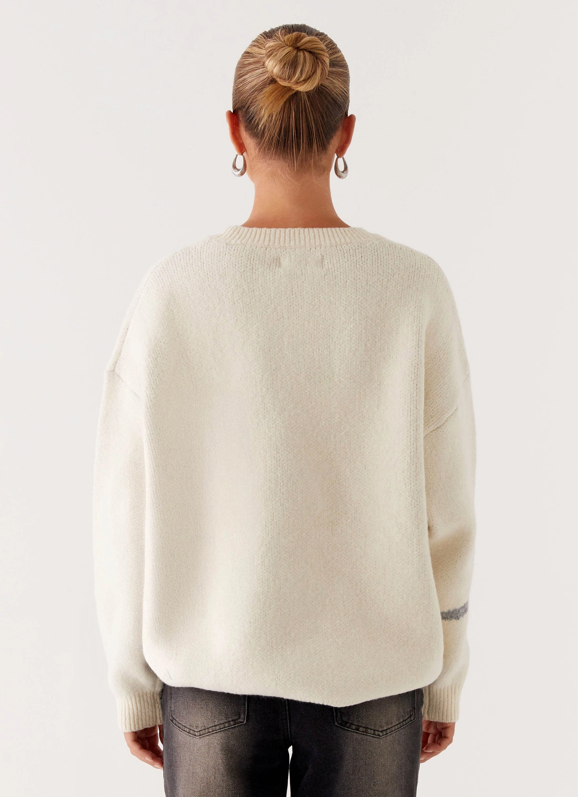 Dreamwood Knit Sweater - Ivory Rolled Hem Detailing Noise Reduced Zipper