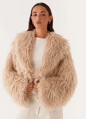 Odor Resistant Tech Virginia Cropped Fur Jacket - Taupe Virginia Cropped Fur Jacket - Taupe Cold Resist