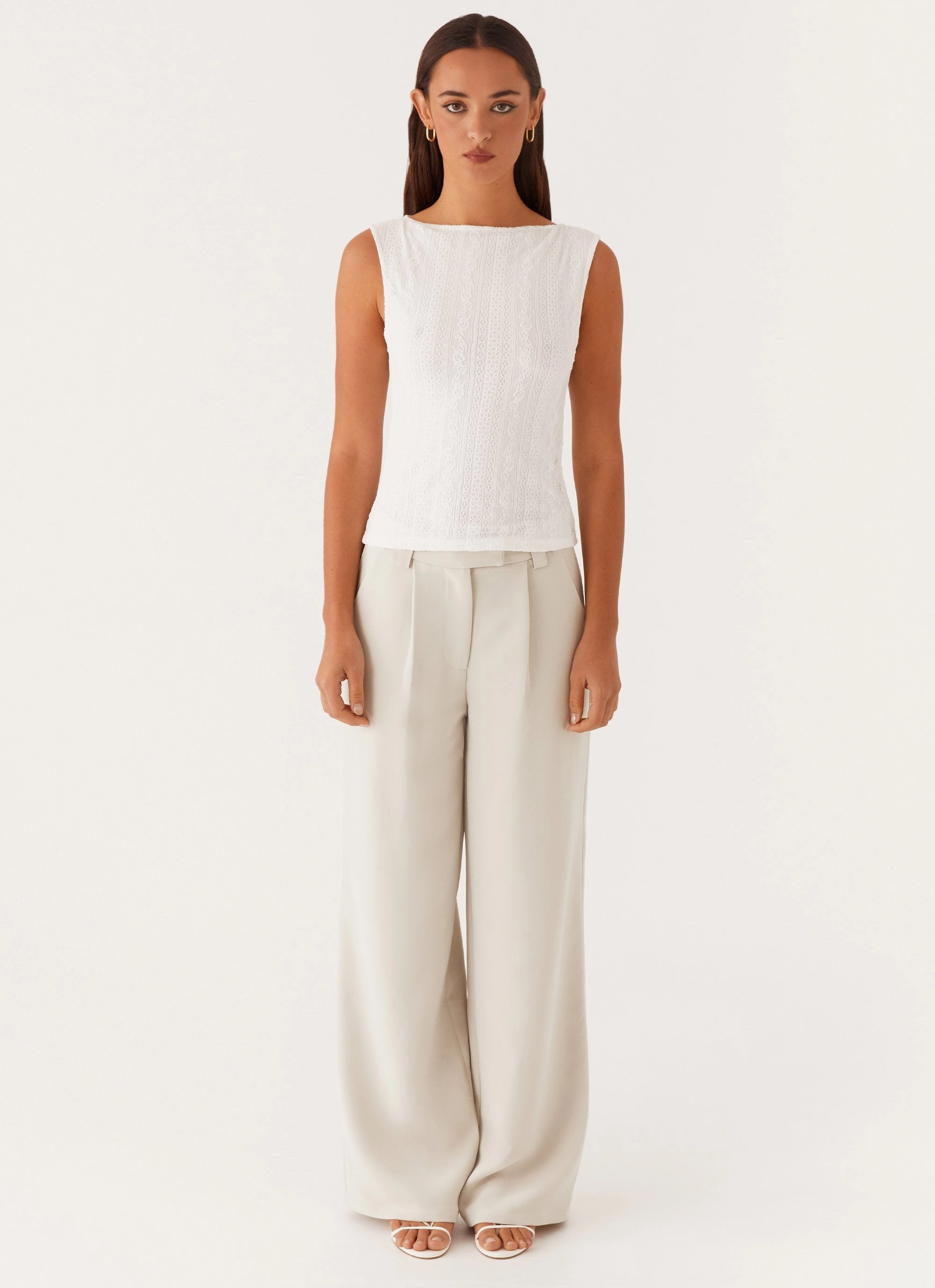 Snag Proof Weave SeamlessDesign Sandi Tank Top - White