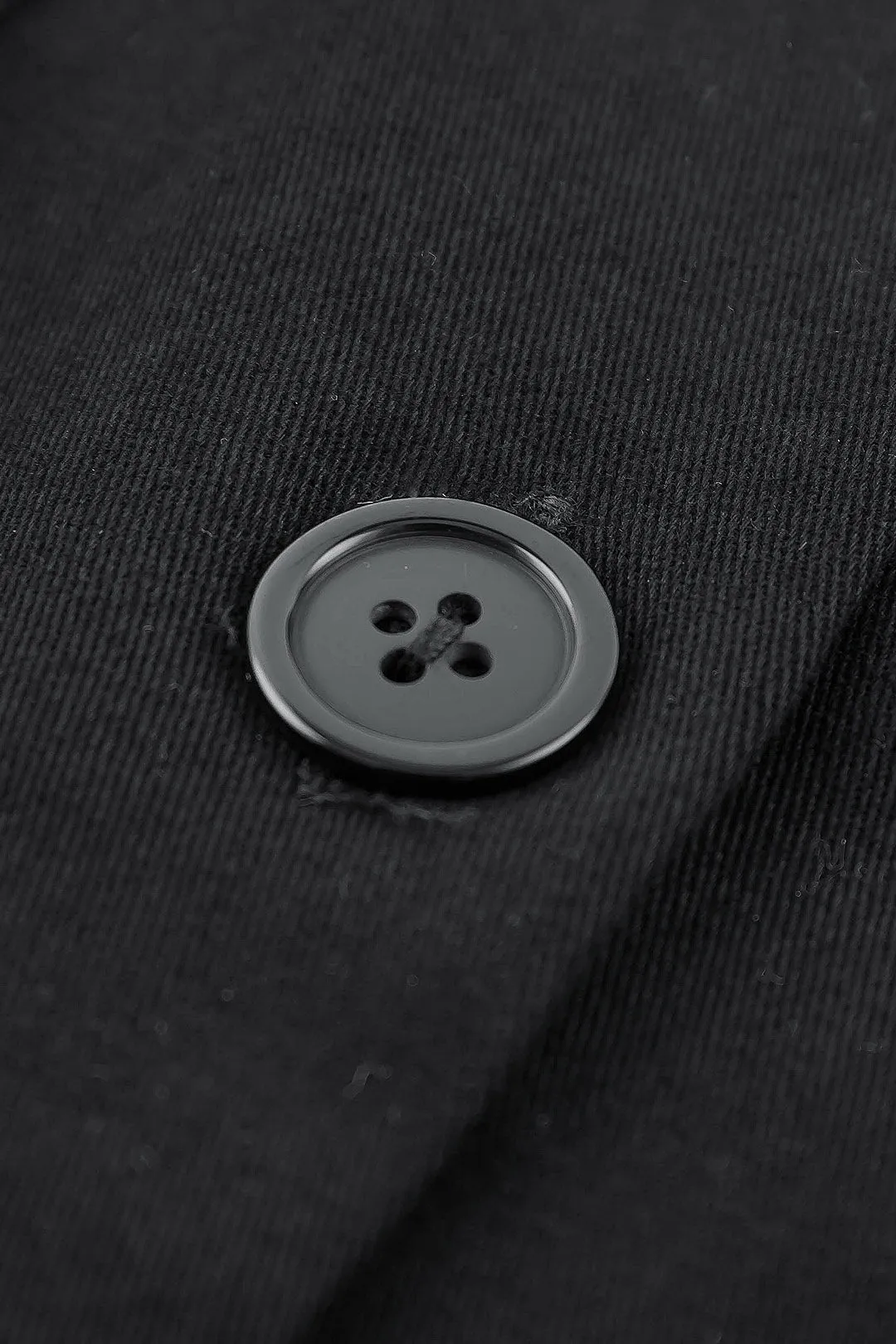 OEM ODM Lapel Collar Long Sleeve Black Plus Size Coats & Jackets
