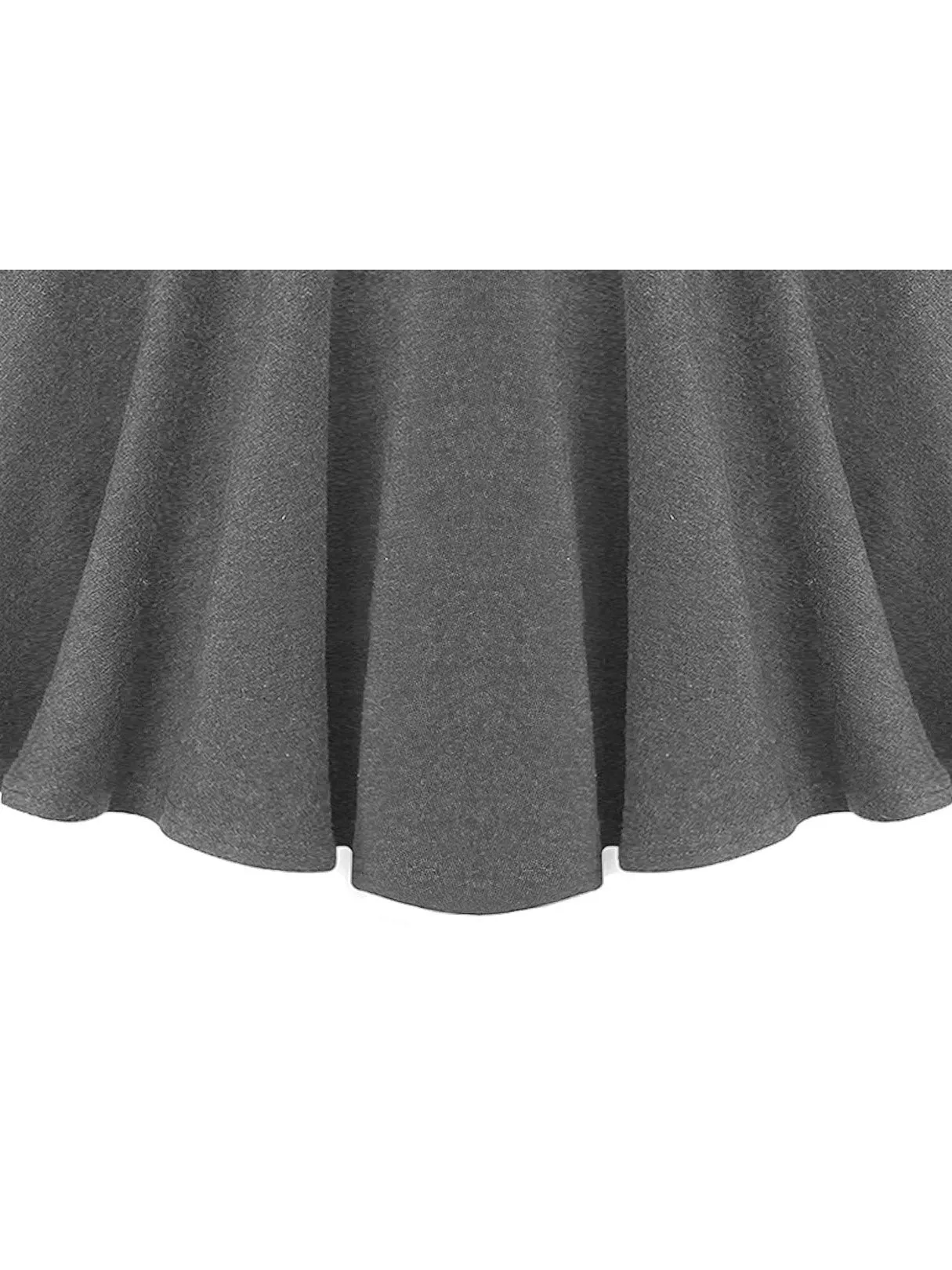 OEM ODM Long Sleeve Flounced Hem Black Plus Size Dresses