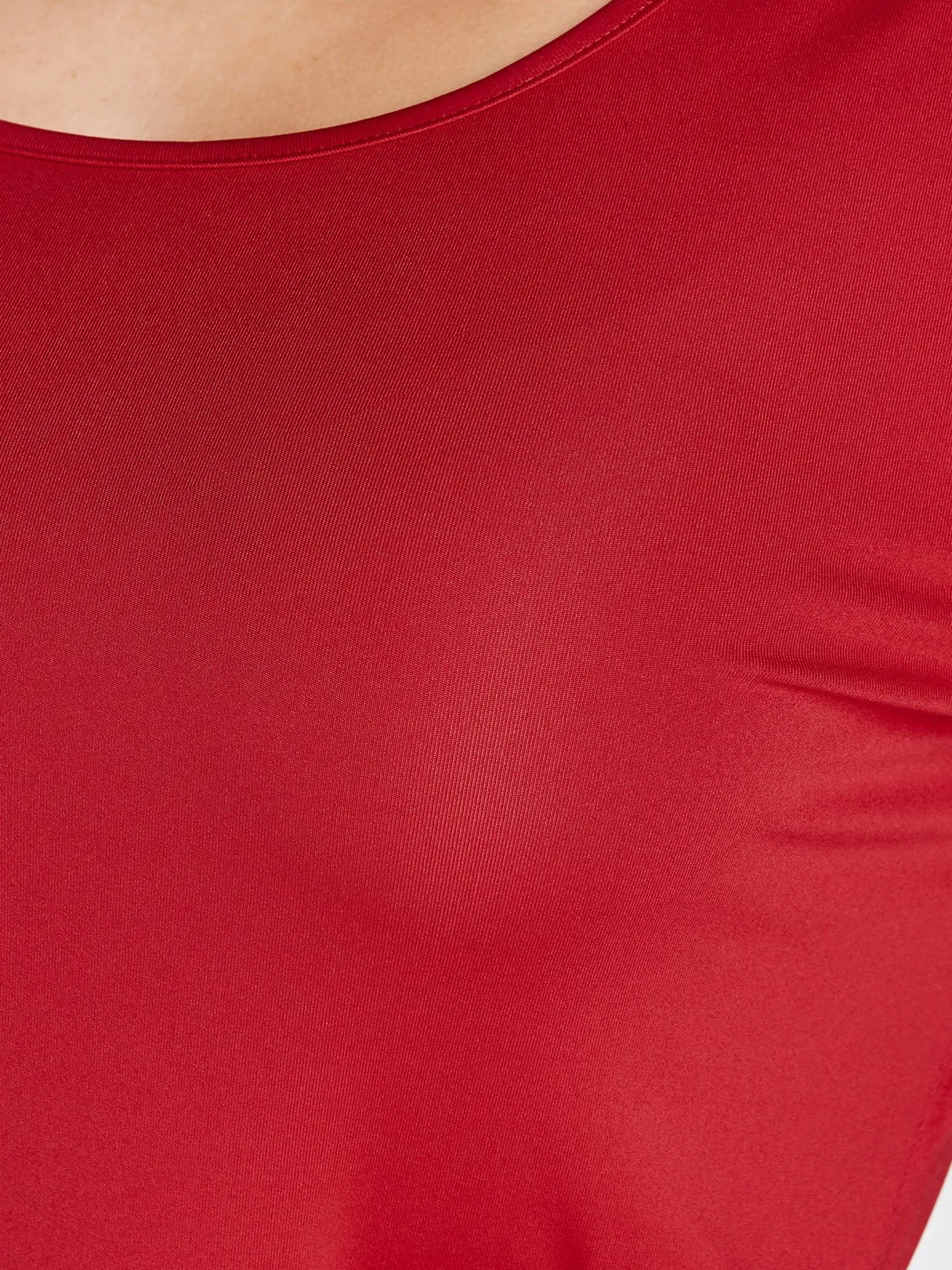 OEM ODM Round Neck Plain 3/4 Sleeve Bodycon Hem Red Plus Size Dress