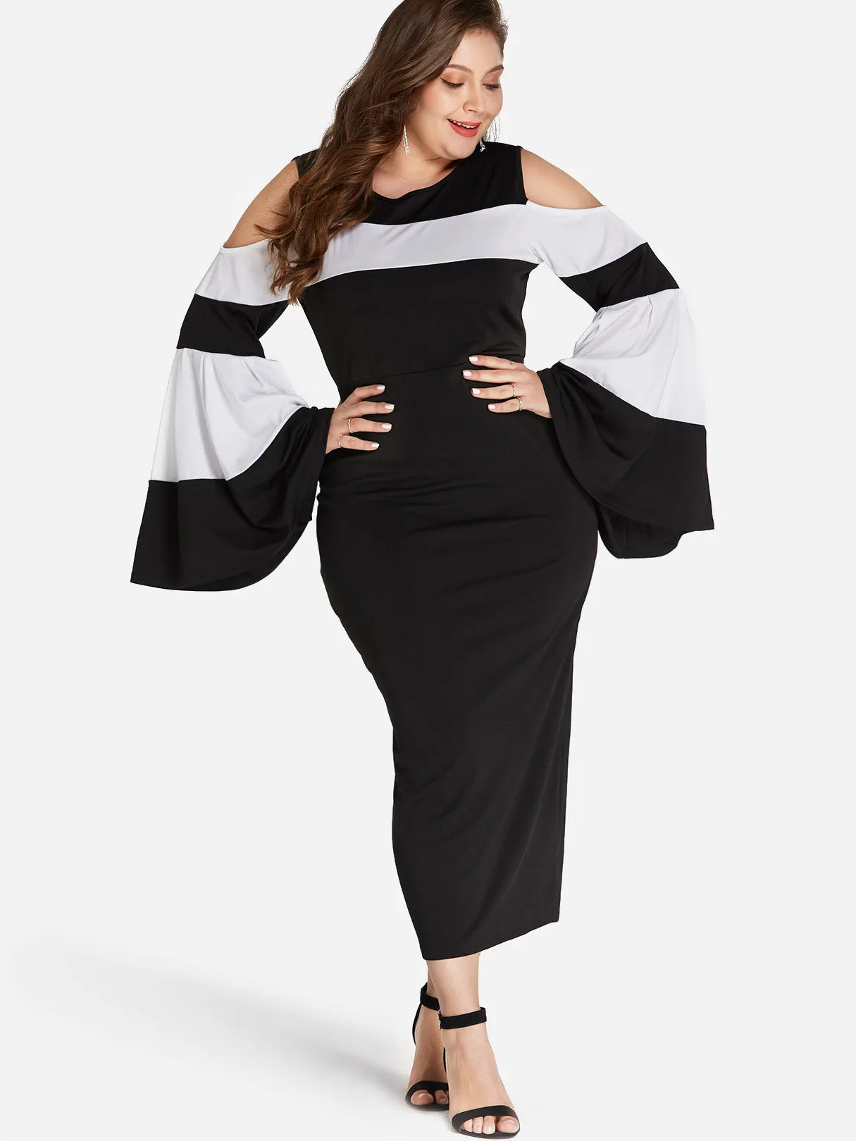 OEM ODM Round Neck Plain Long Sleeve Bodycon Oversized Dress