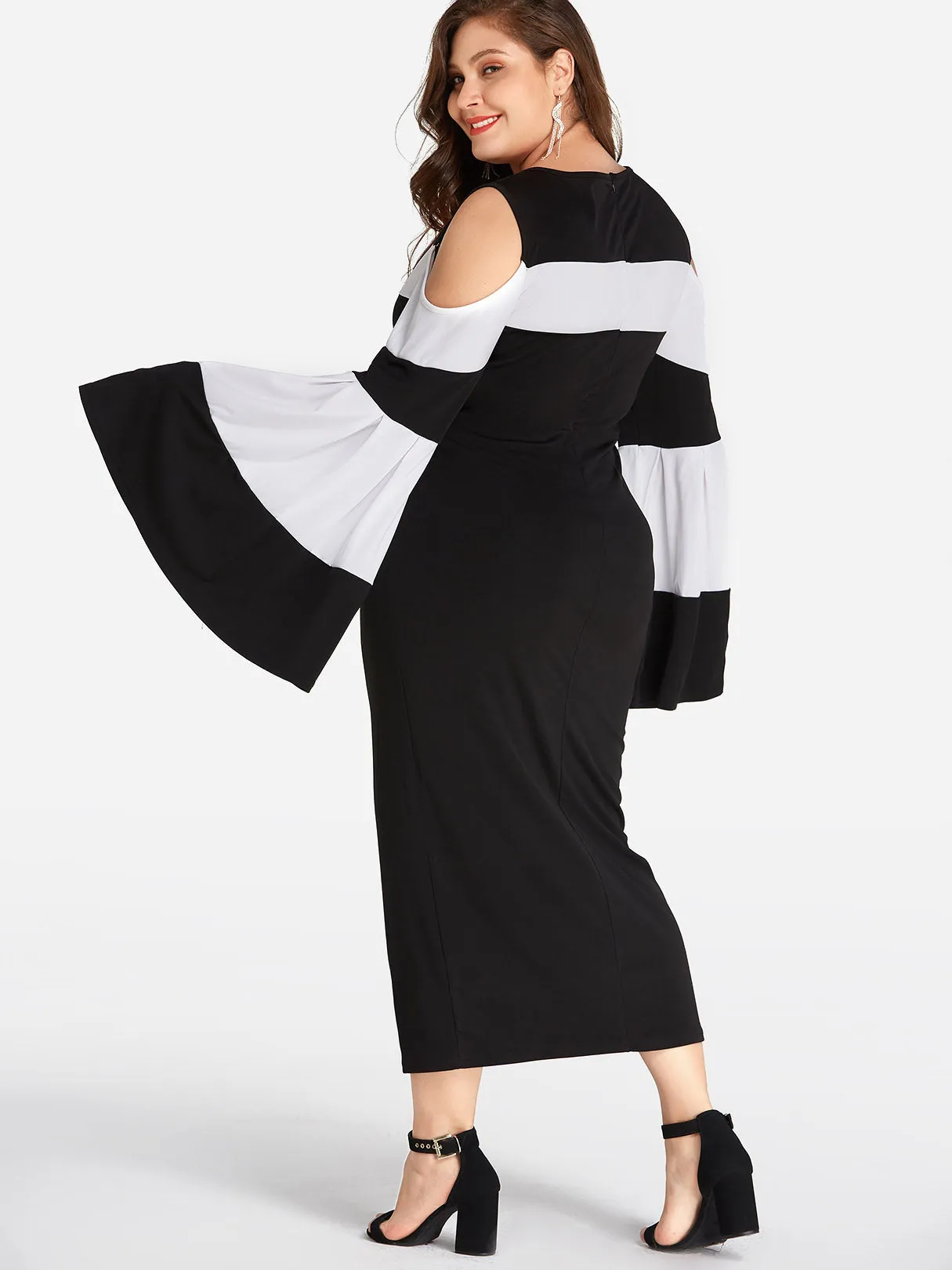 OEM ODM Round Neck Plain Long Sleeve Bodycon Oversized Dress