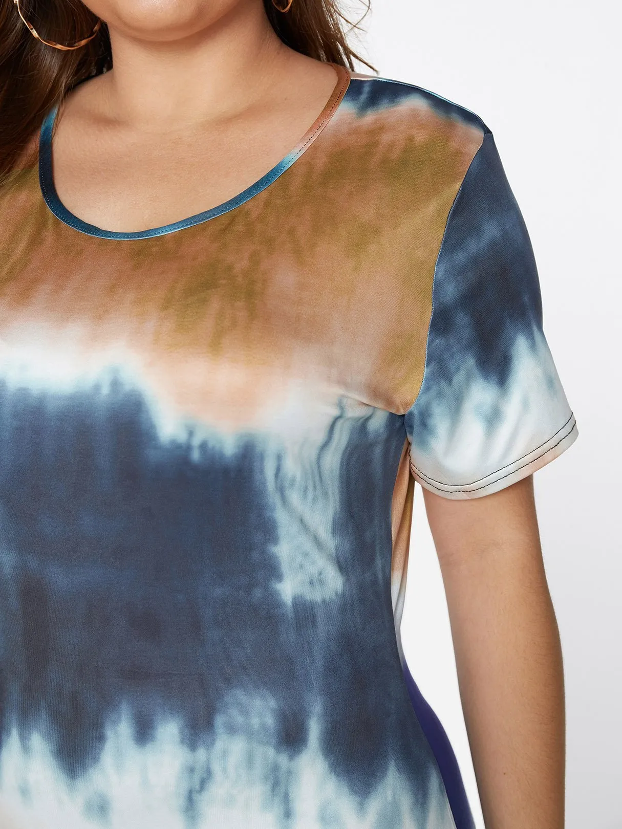 OEM ODM Round Neck Short Sleeve Plus Size Dress