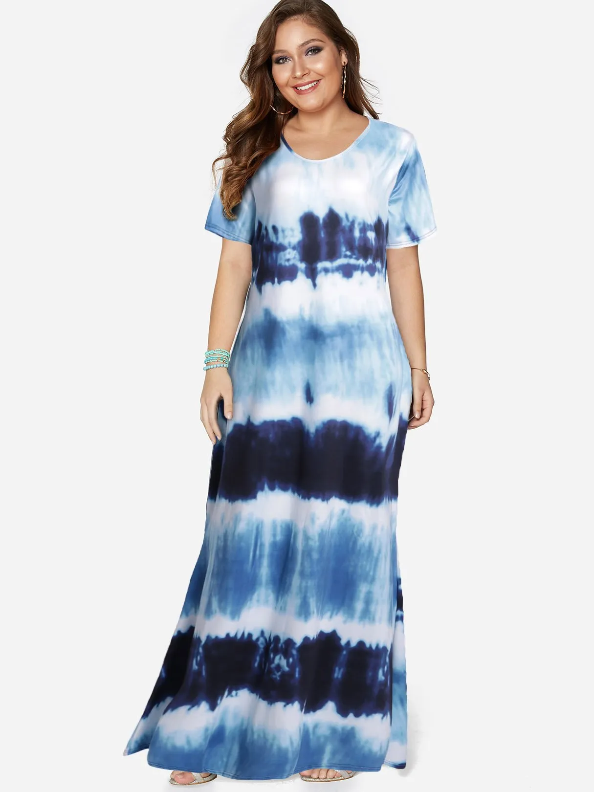 OEM ODM Round Neck Short Sleeve Plus Size Dress