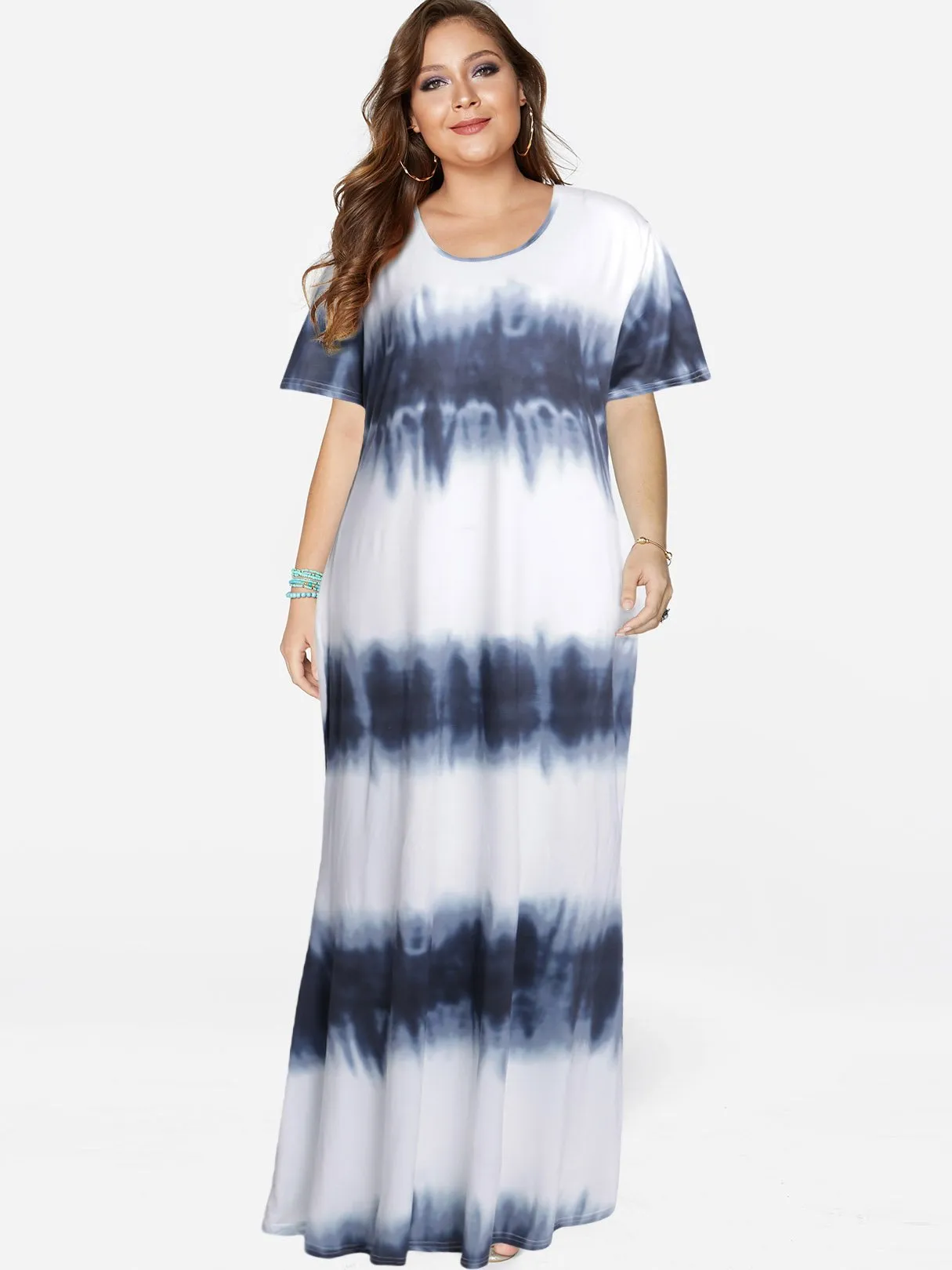 OEM ODM Round Neck Short Sleeve Plus Size Dress