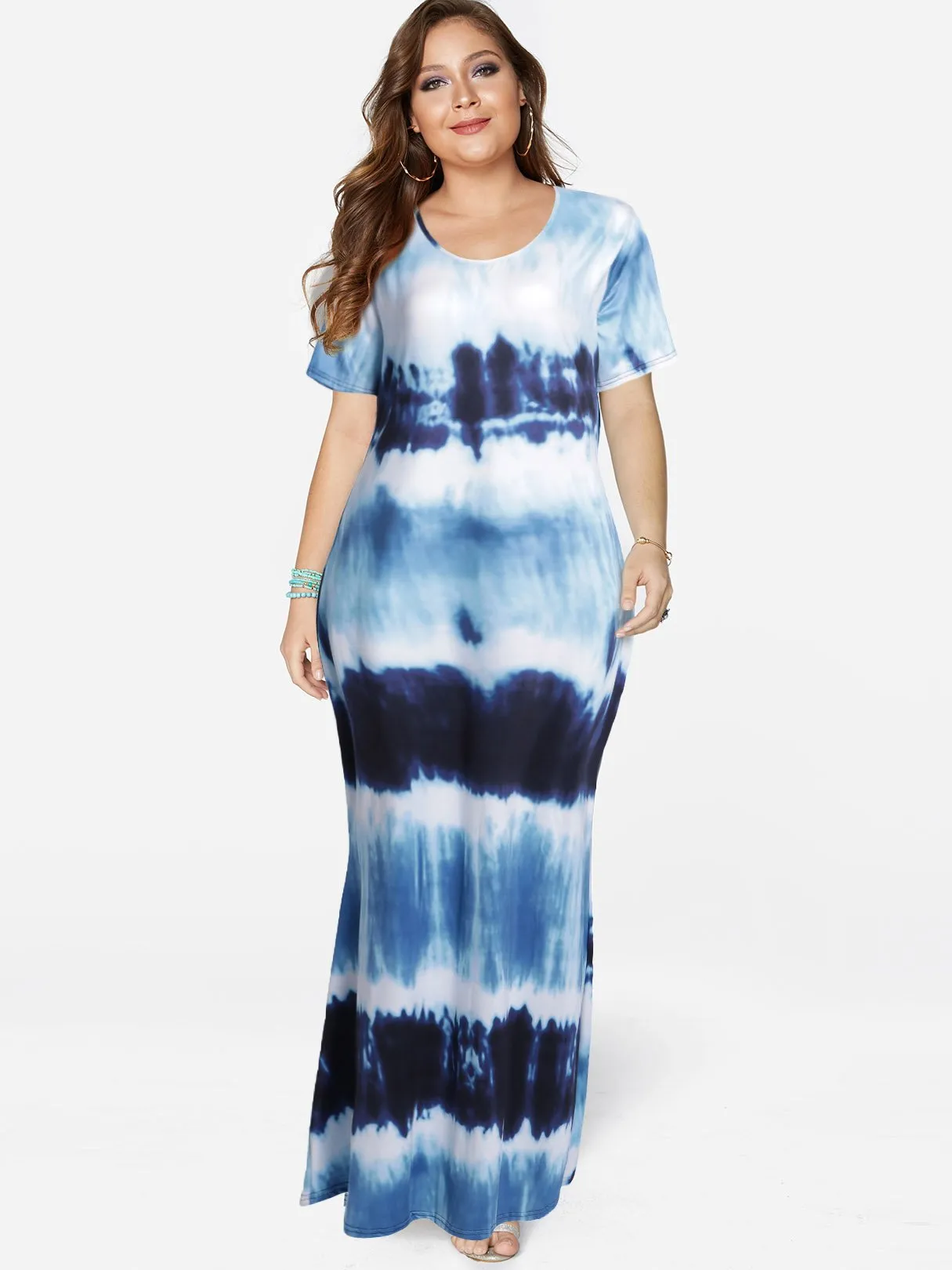 OEM ODM Round Neck Short Sleeve Plus Size Dress