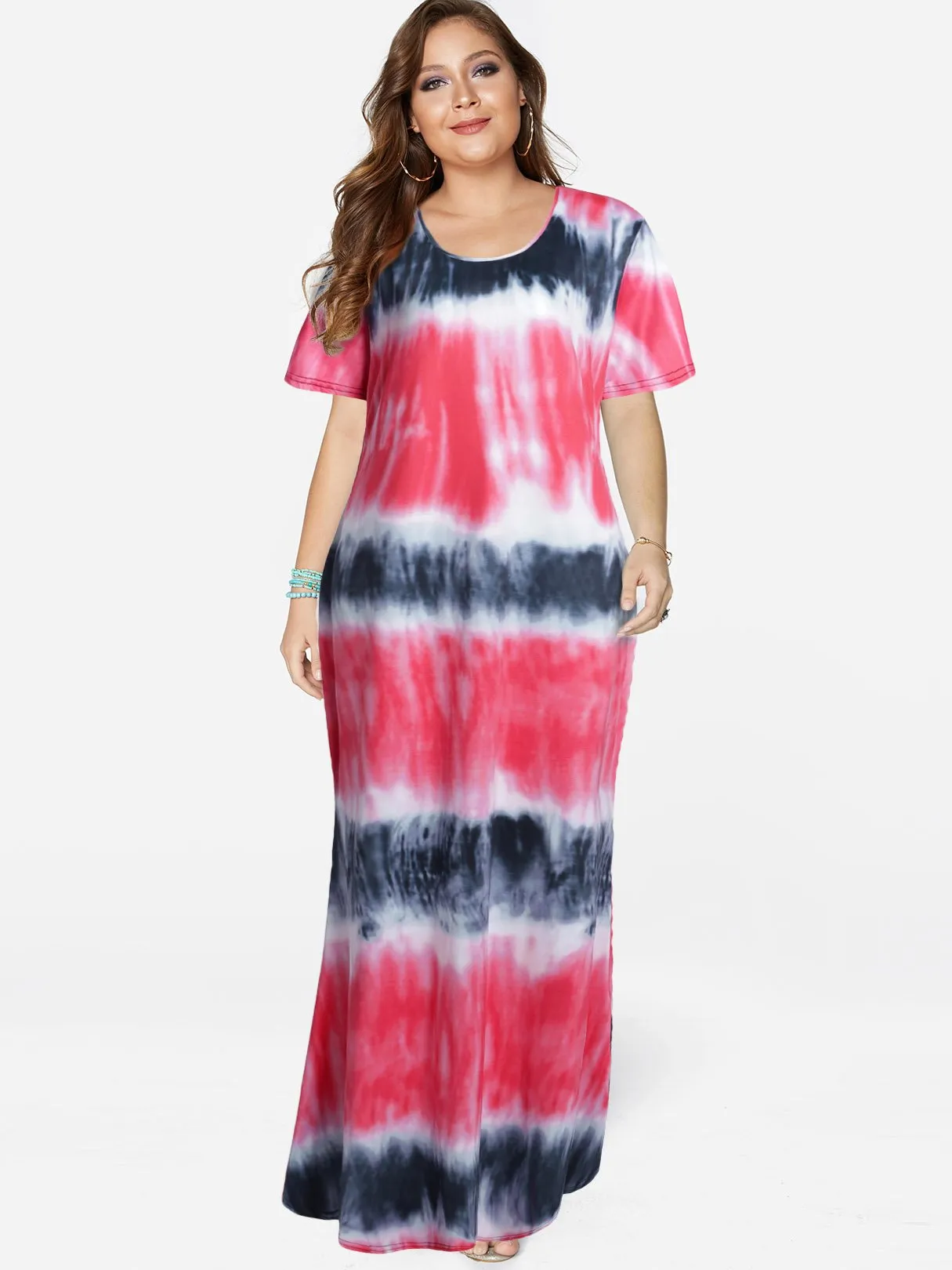OEM ODM Round Neck Short Sleeve Plus Size Dress