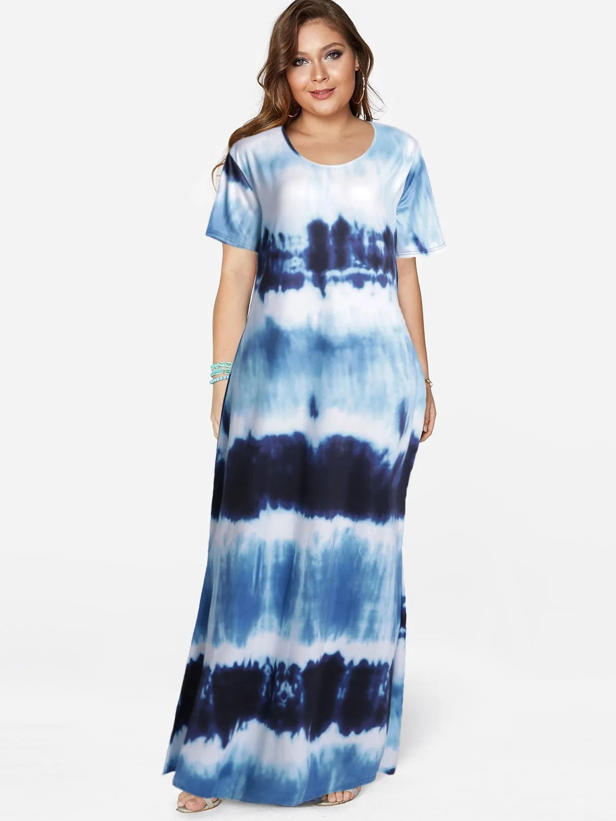 OEM ODM Round Neck Short Sleeve Plus Size Dress